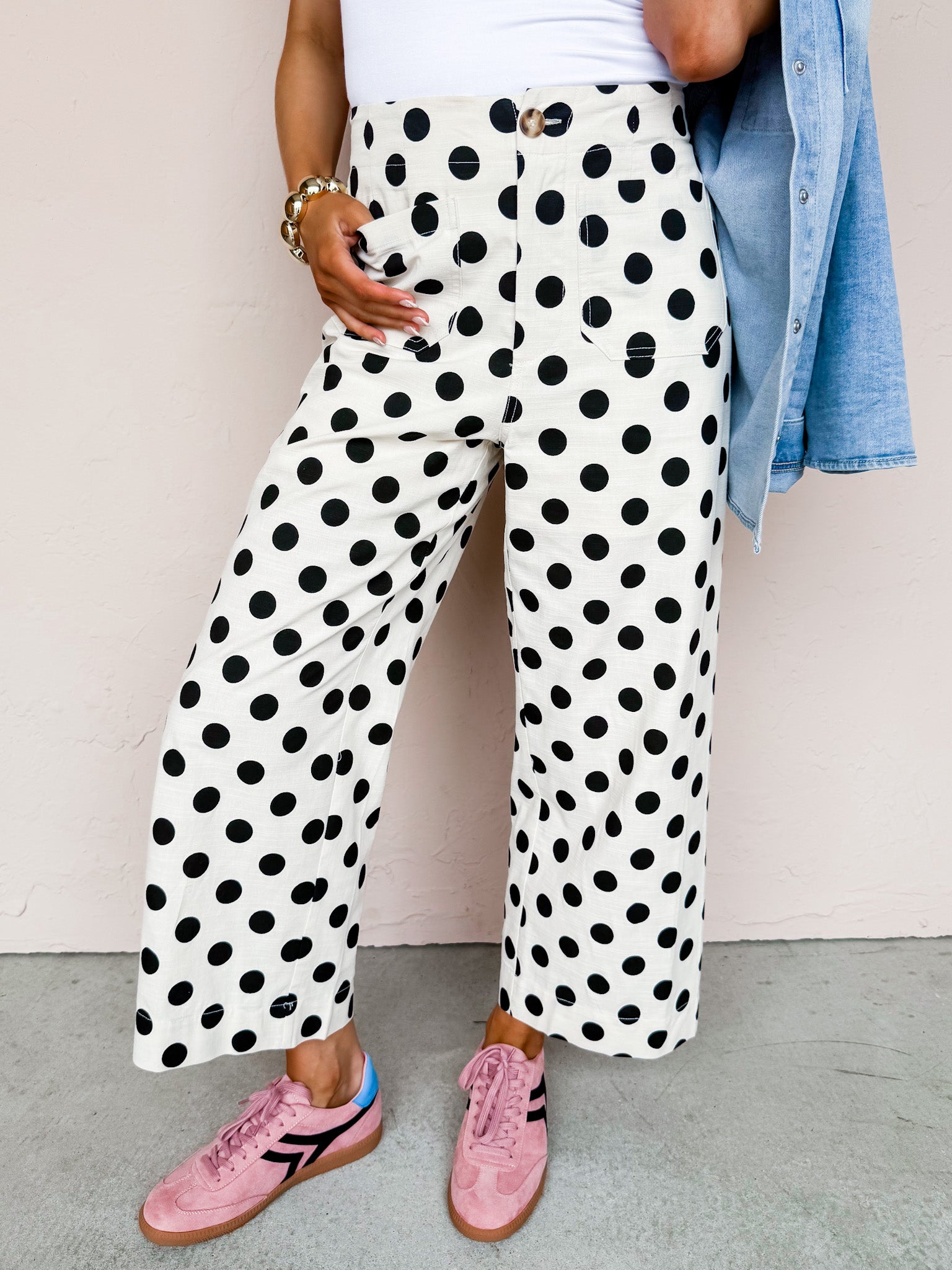 Melissa Polka Dot Wide Leg Pants