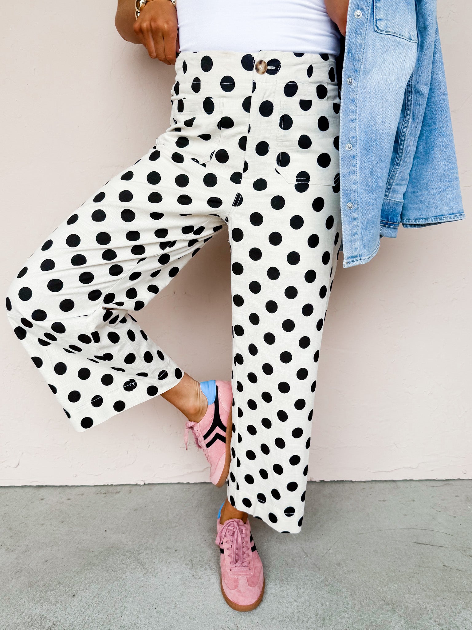 Melissa Polka Dot Wide Leg Pants