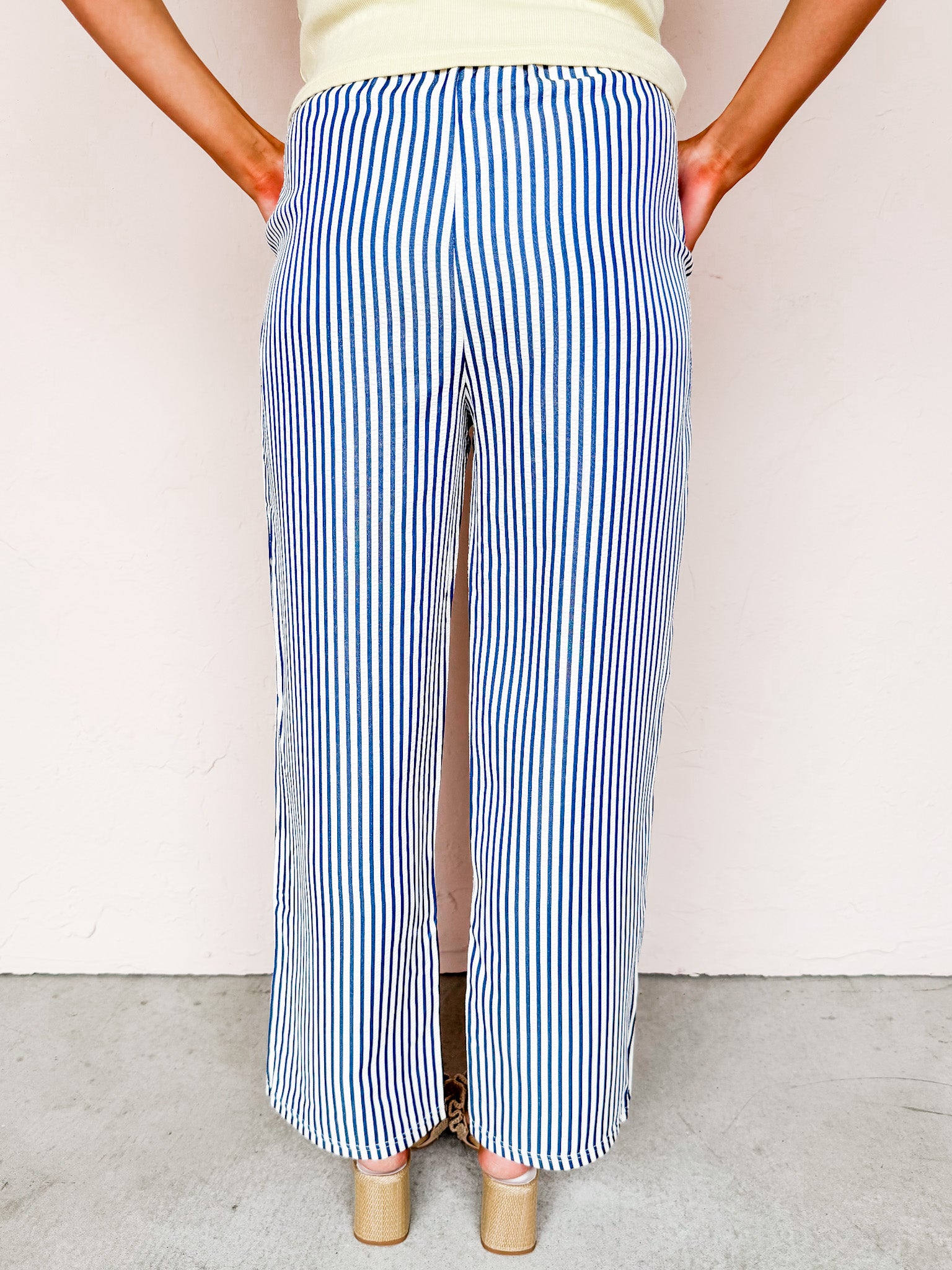 The Savannah Drawstring Pants-Navy