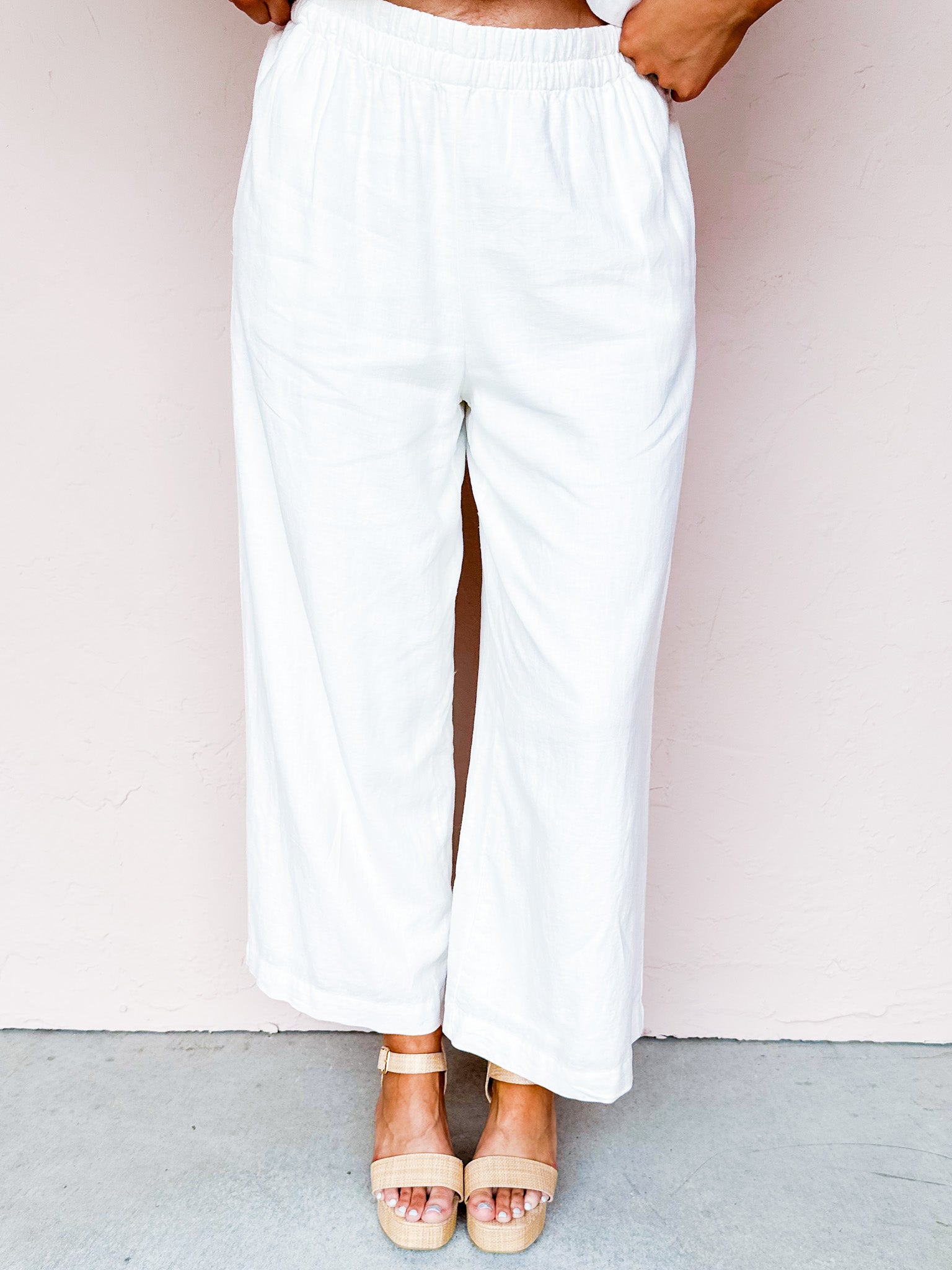 [Z Supply] Scout Linen Pant-White