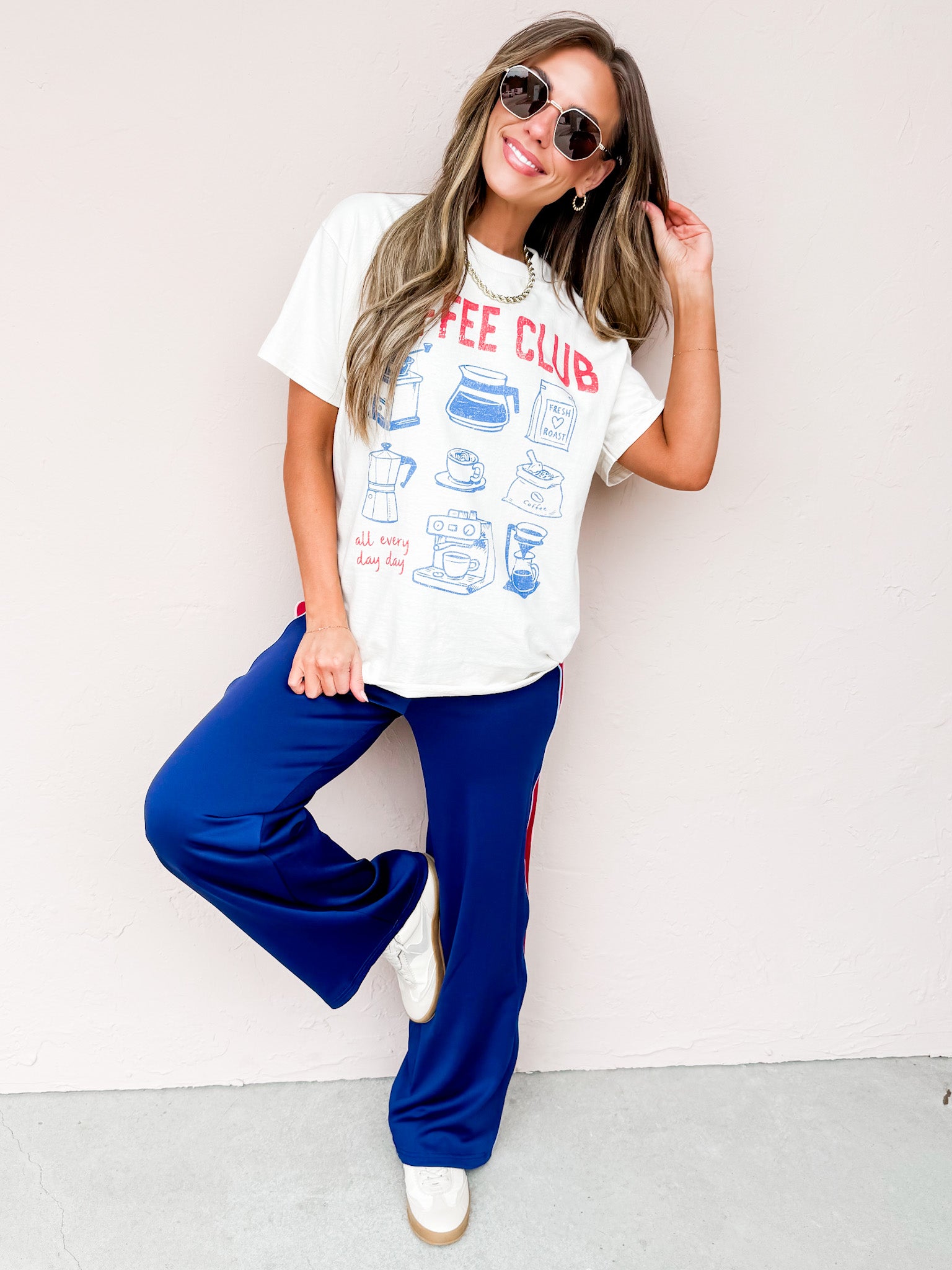 Coffee Club Oversized Graphic Tee