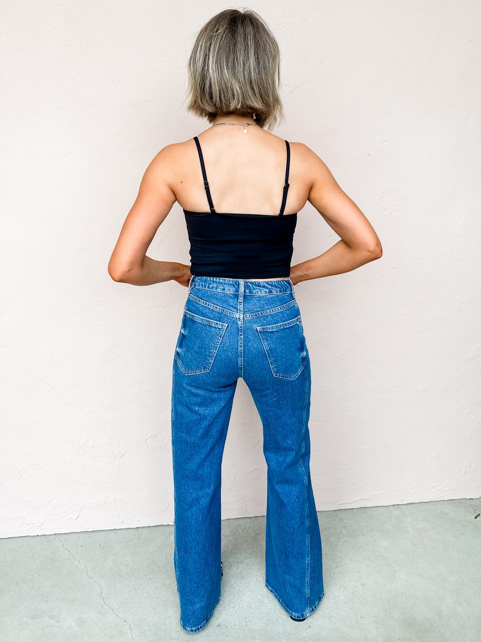 Emmie Spaghetti Strap Top-Black