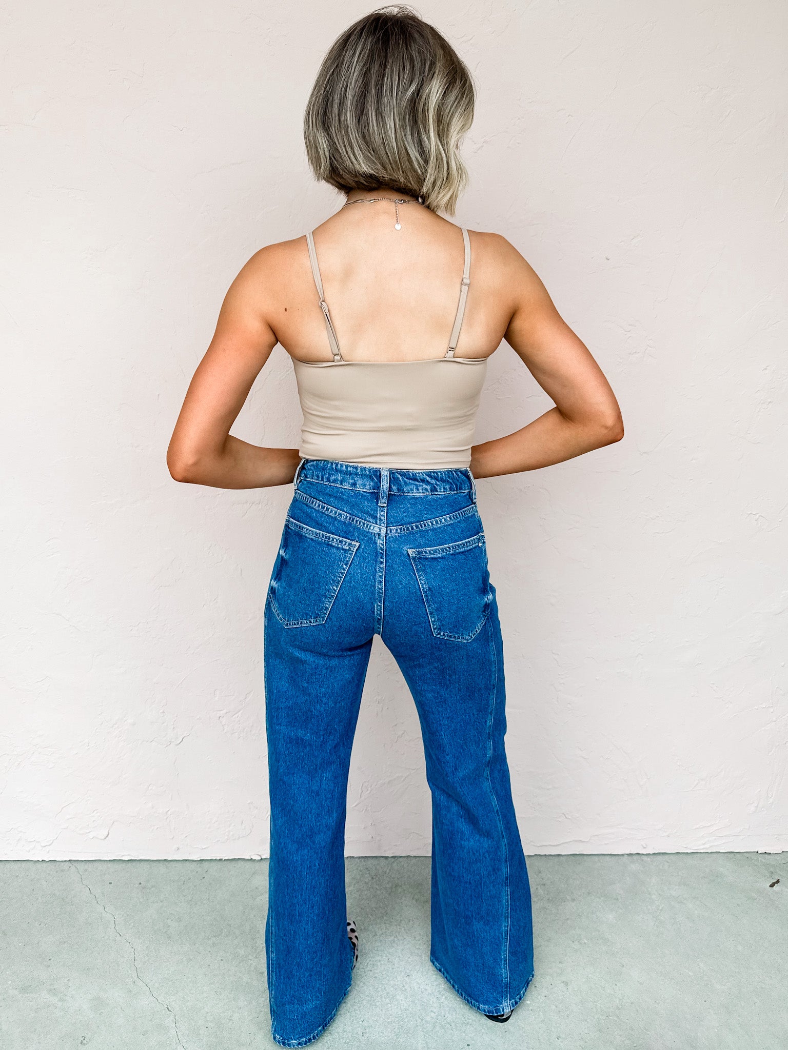 Emmie Spaghetti Strap Top-Taupe