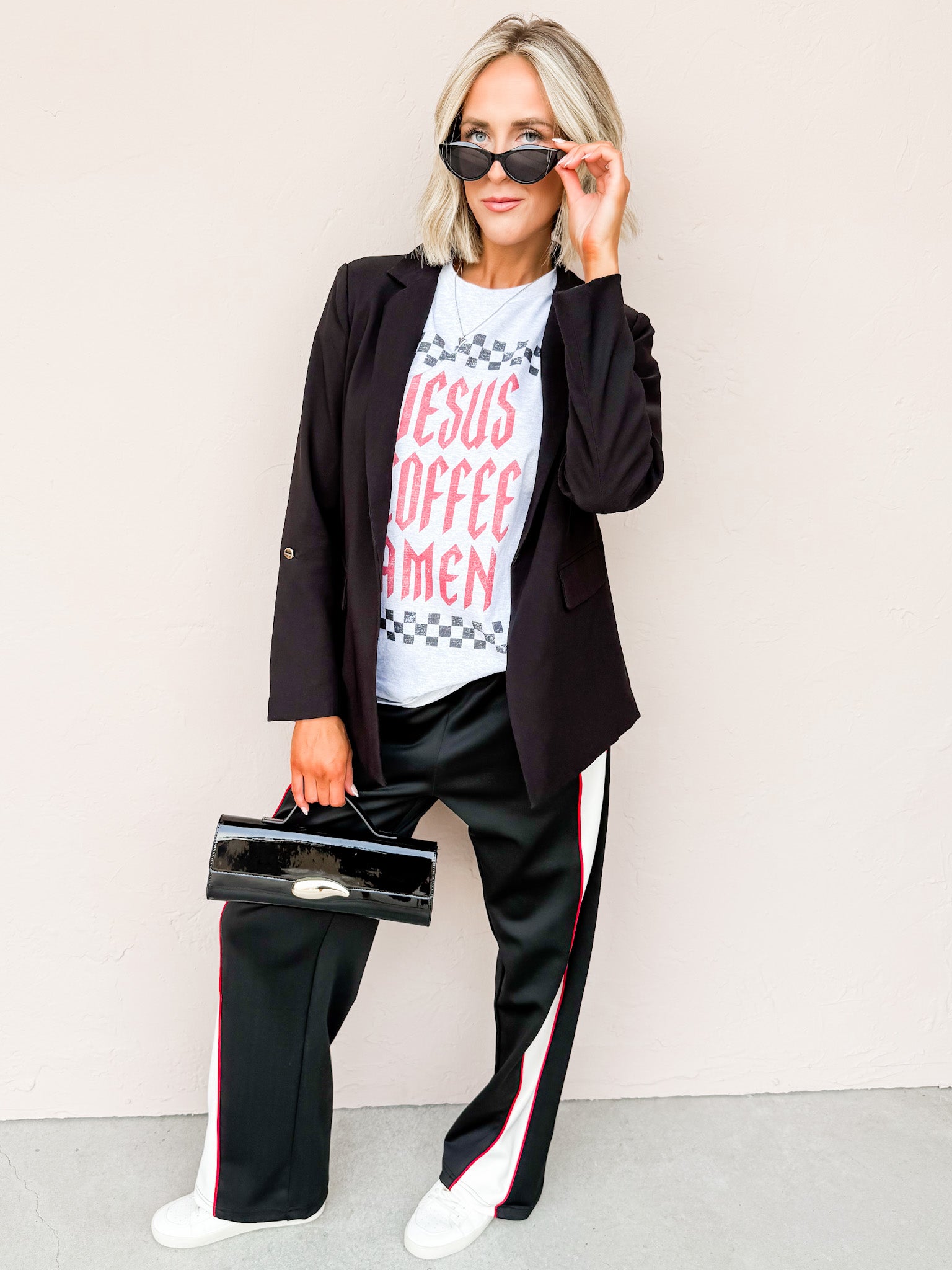 Jesus Coffee Amen Oversized Graphic Tee