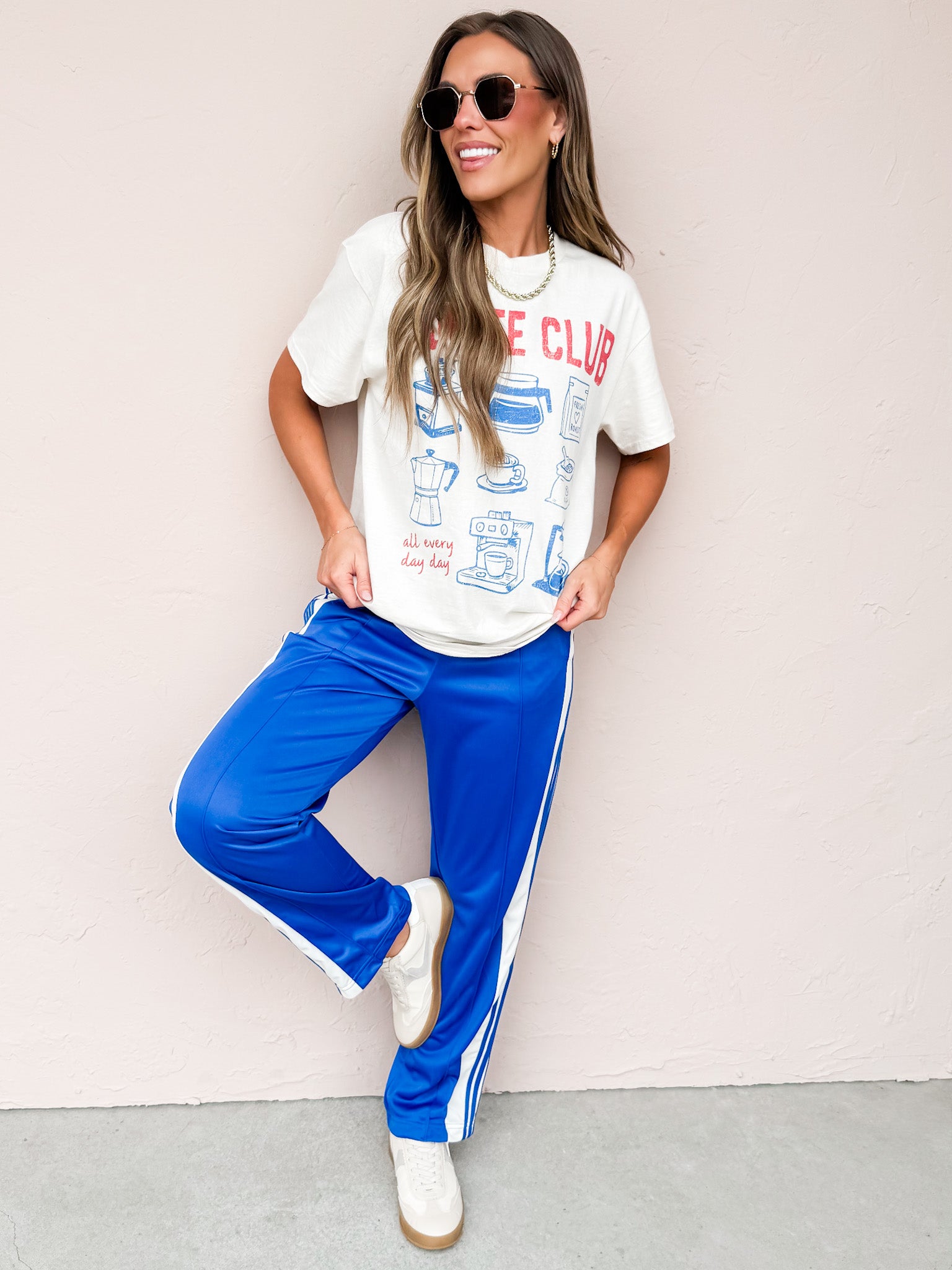 Kinsley Tear Away Track Pants-Blue