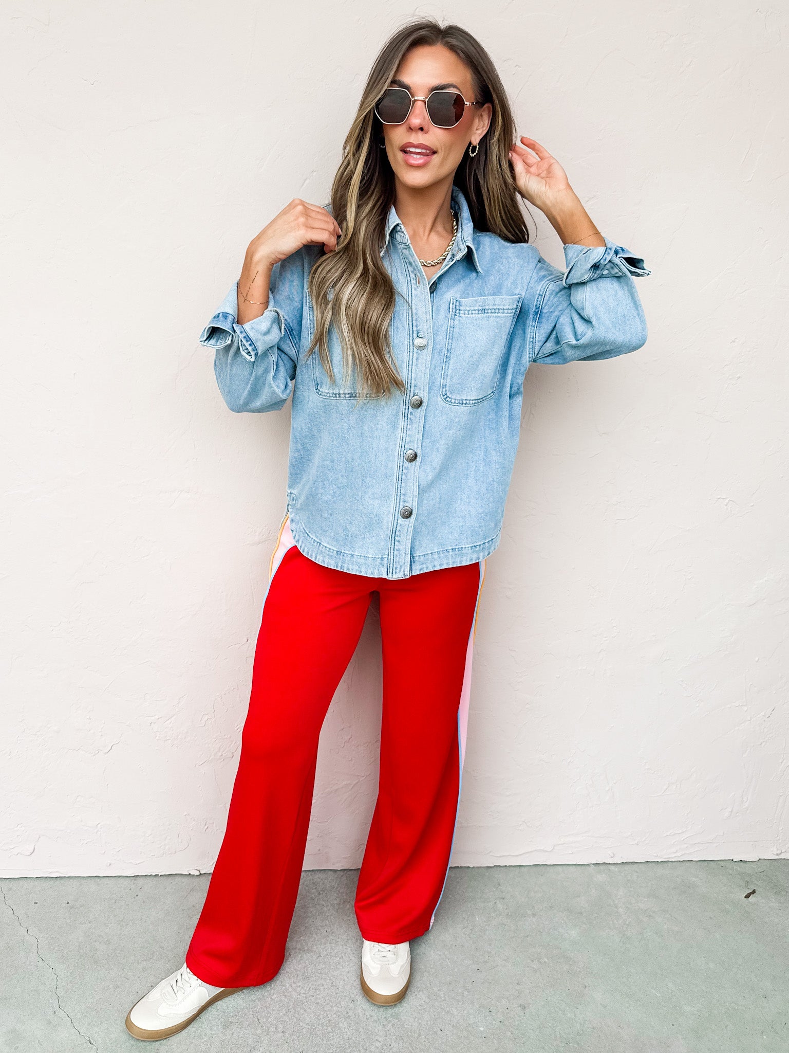 The Kyle Washed Denim Shacket