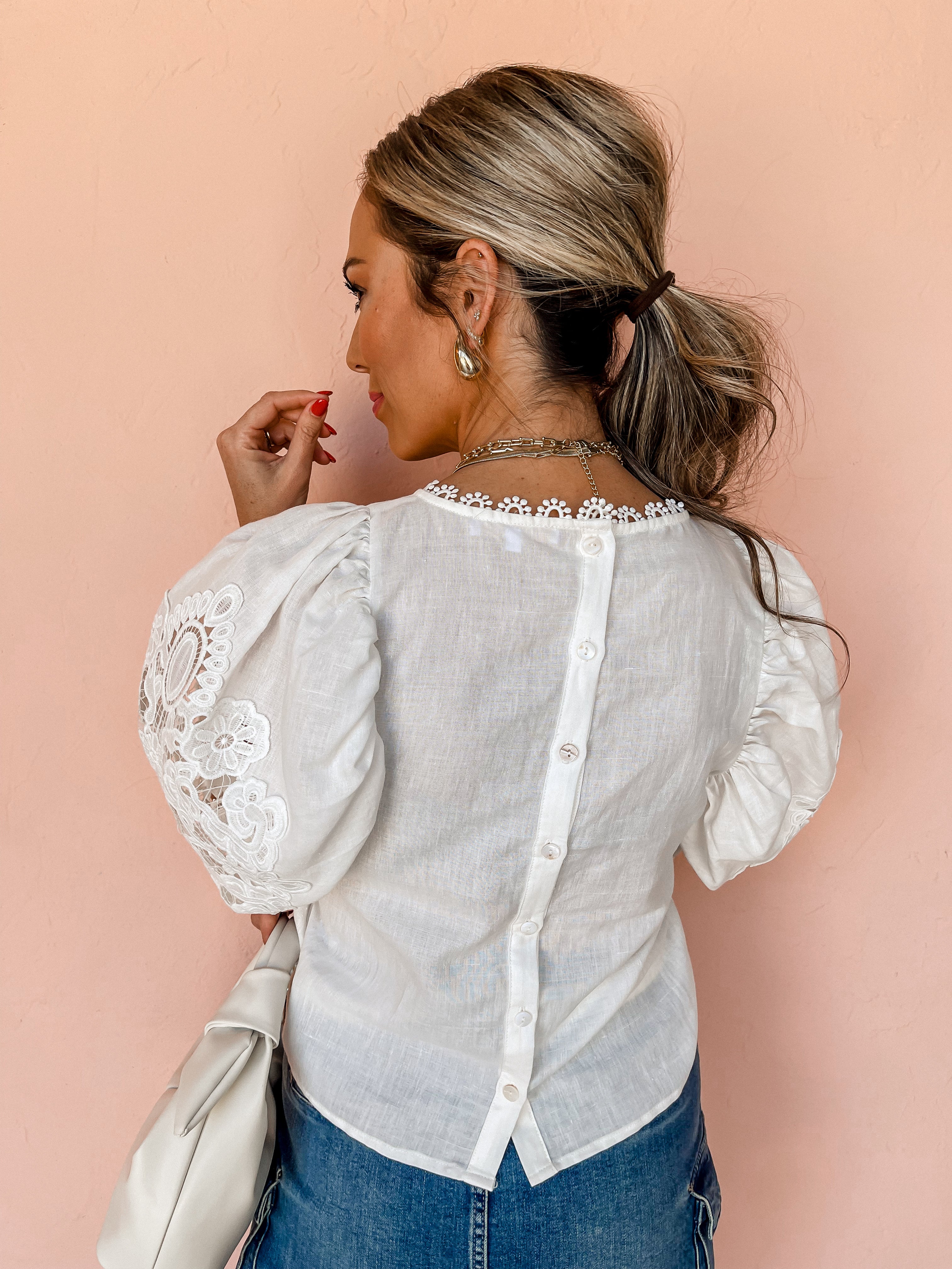 Acts Of Kindness Lace Sleeve Top