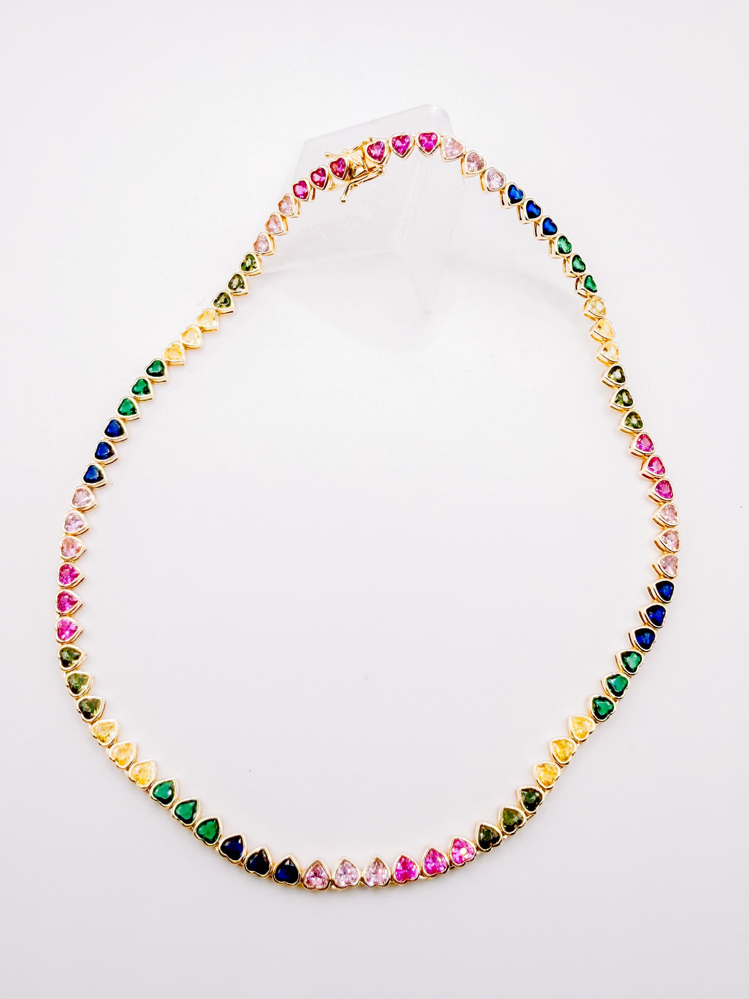 Adelaide Heart Tennis Necklace