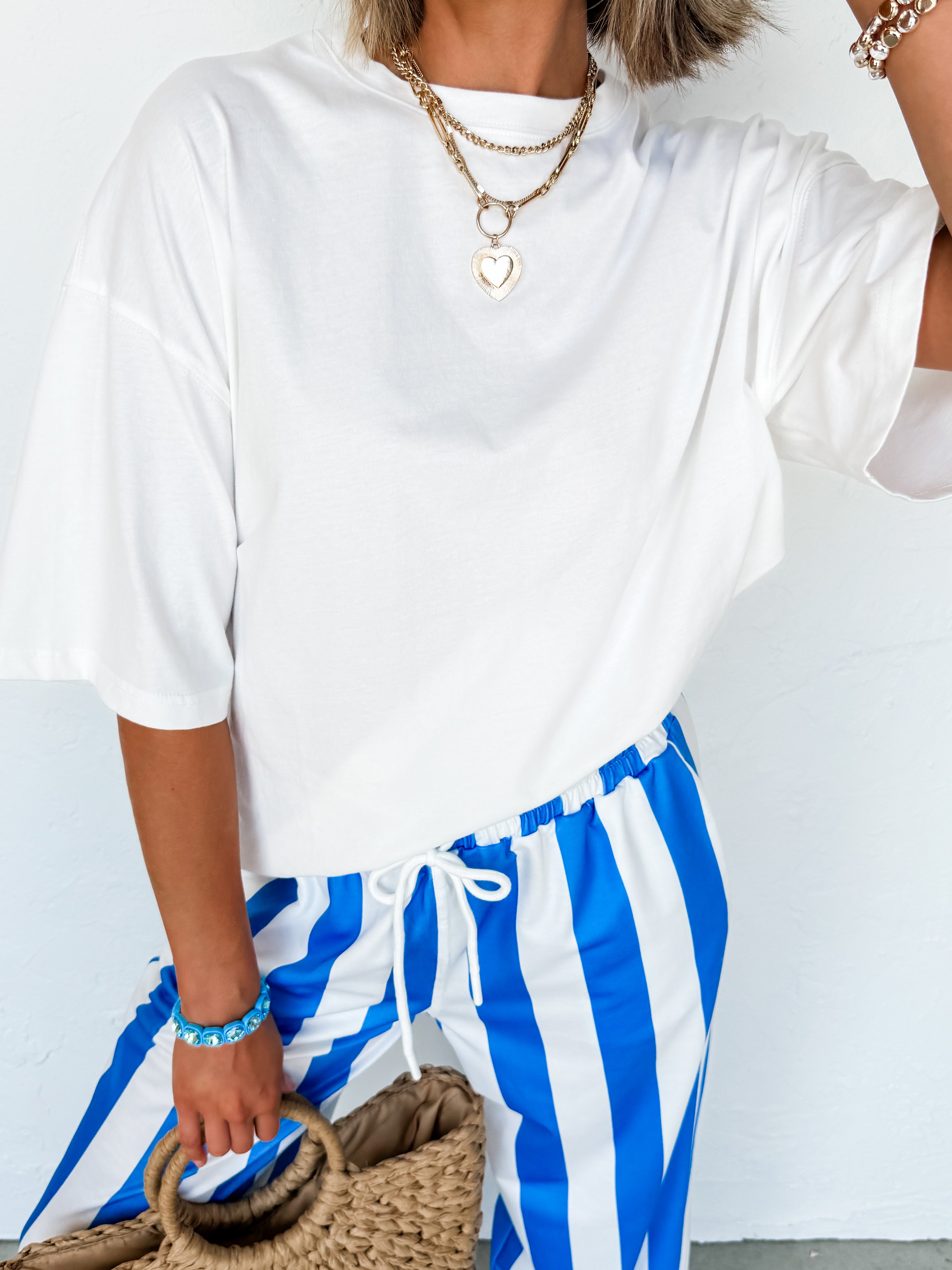 Alania Oversized Boxy Tee-White
