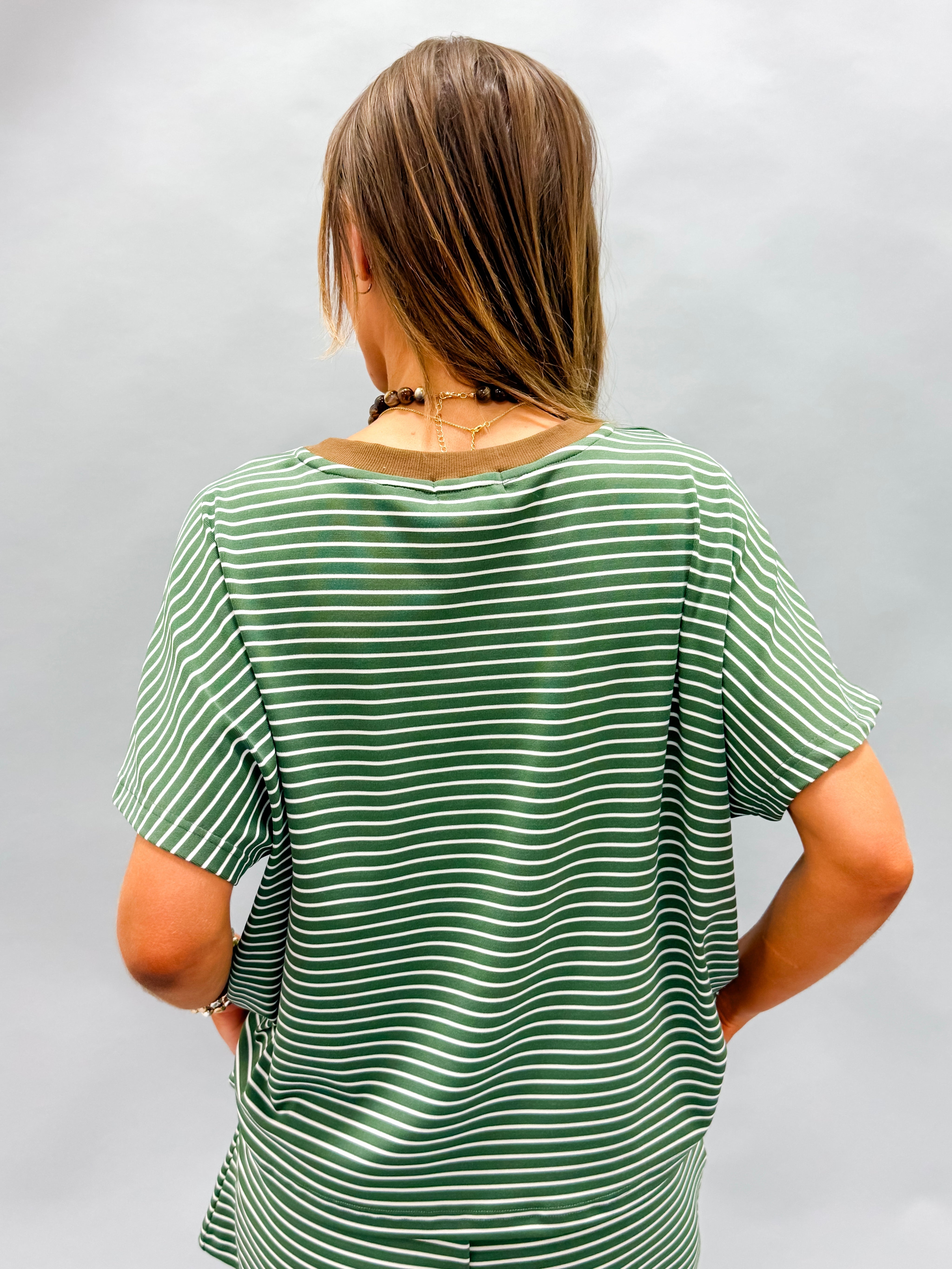 Alexa Stripe Loose Fit Short Set