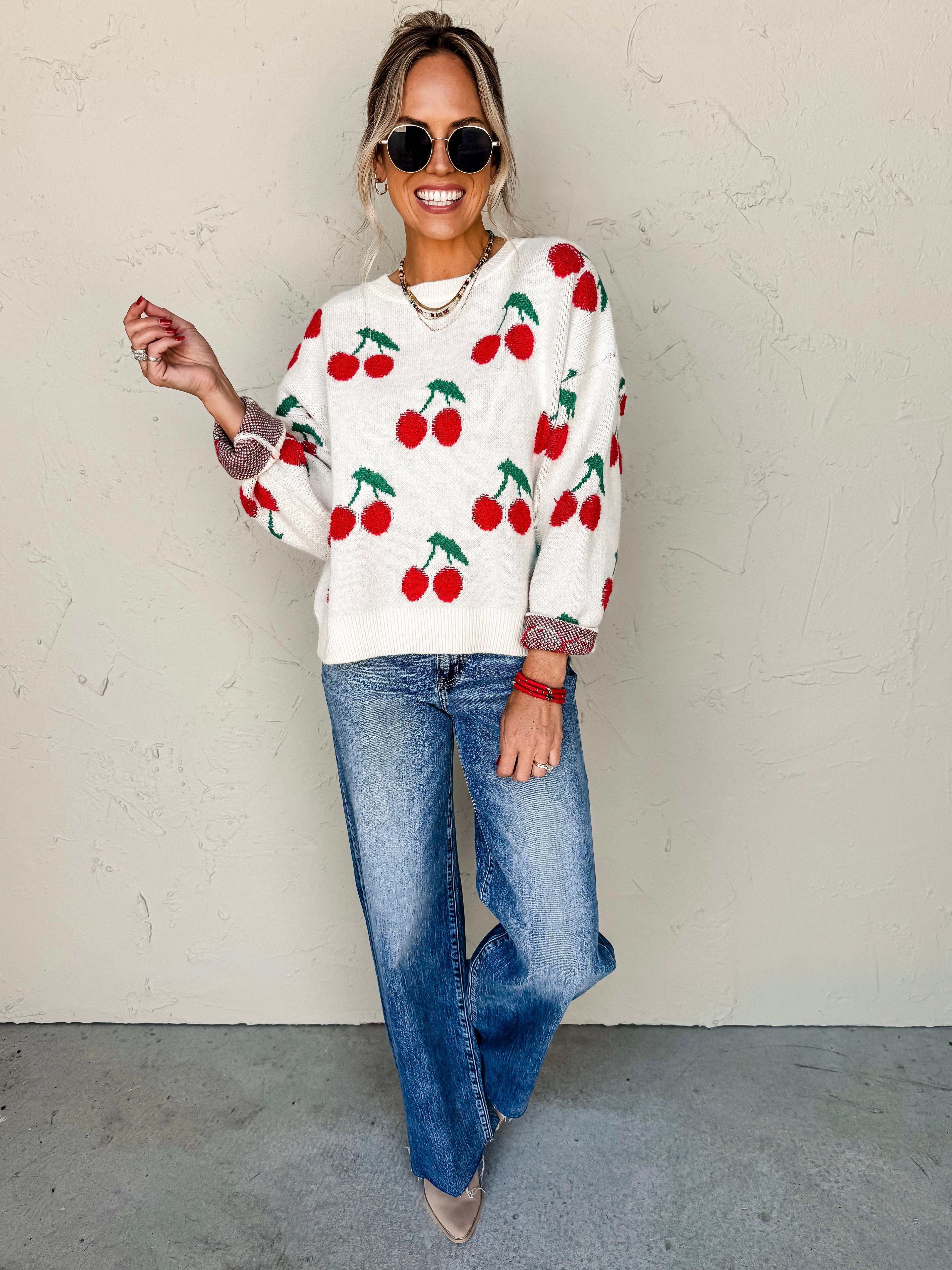 All The Cherries Knit Sweater