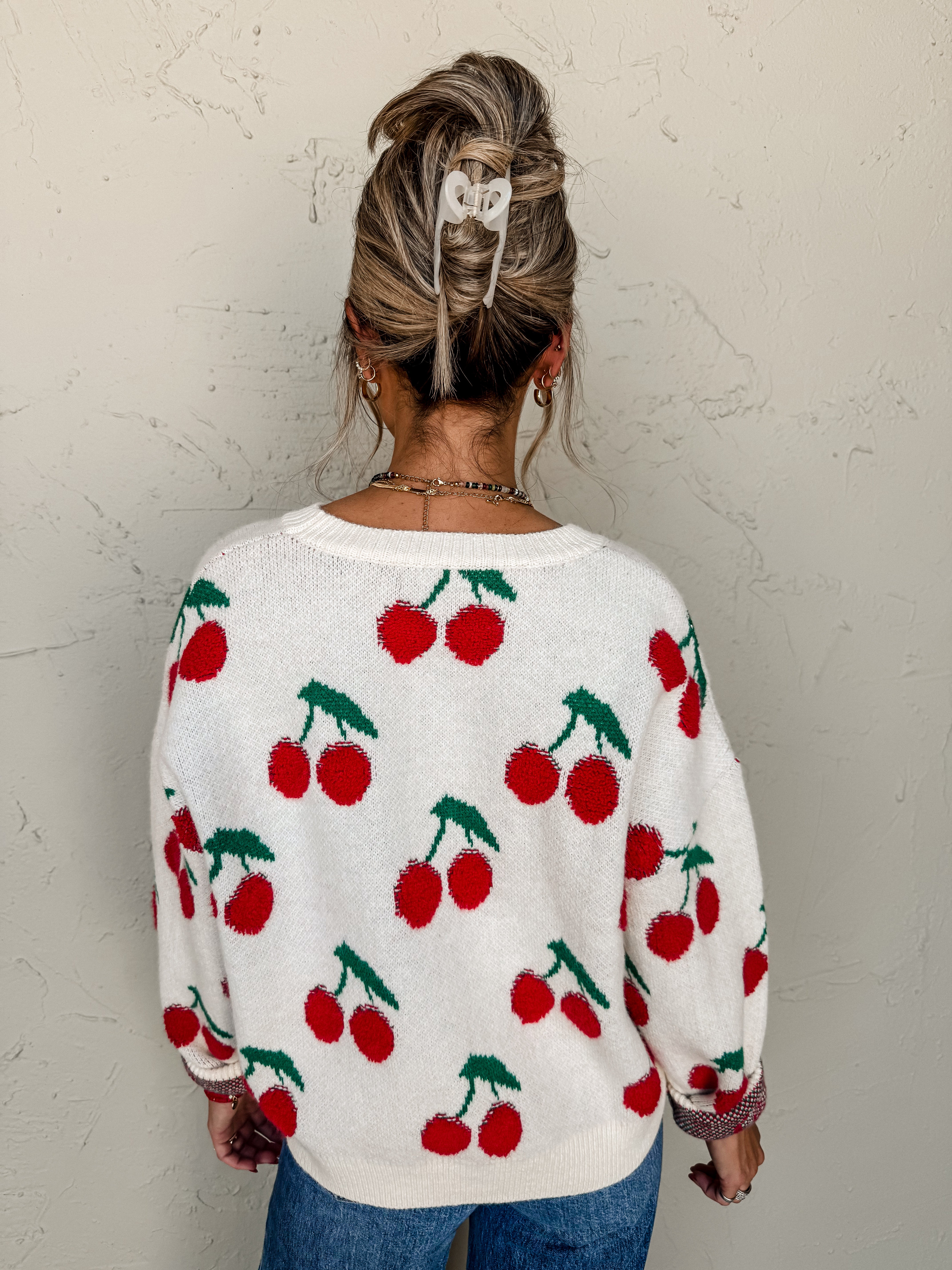 All The Cherries Knit Sweater