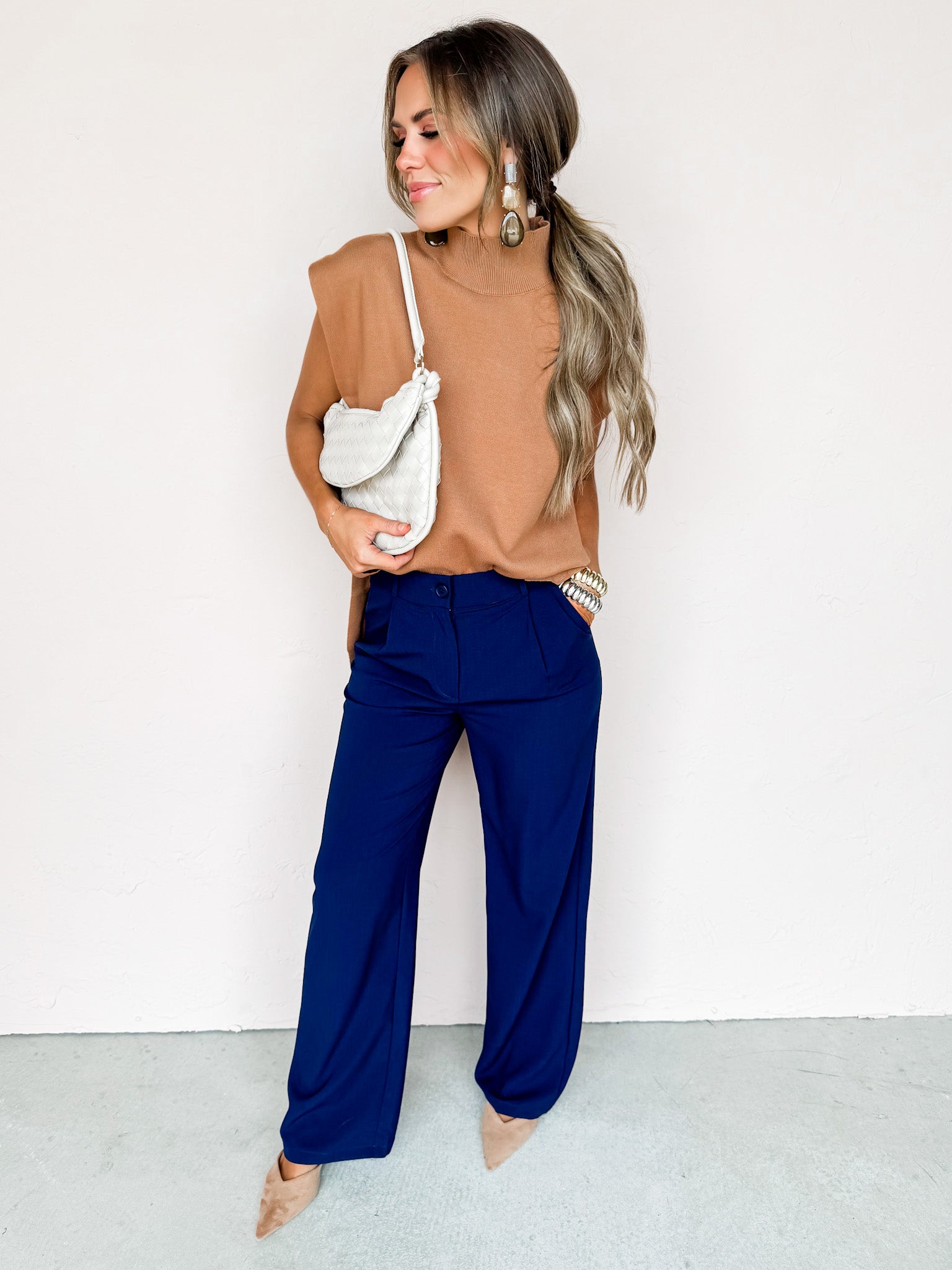 Already On It High Low Sweater-Camel