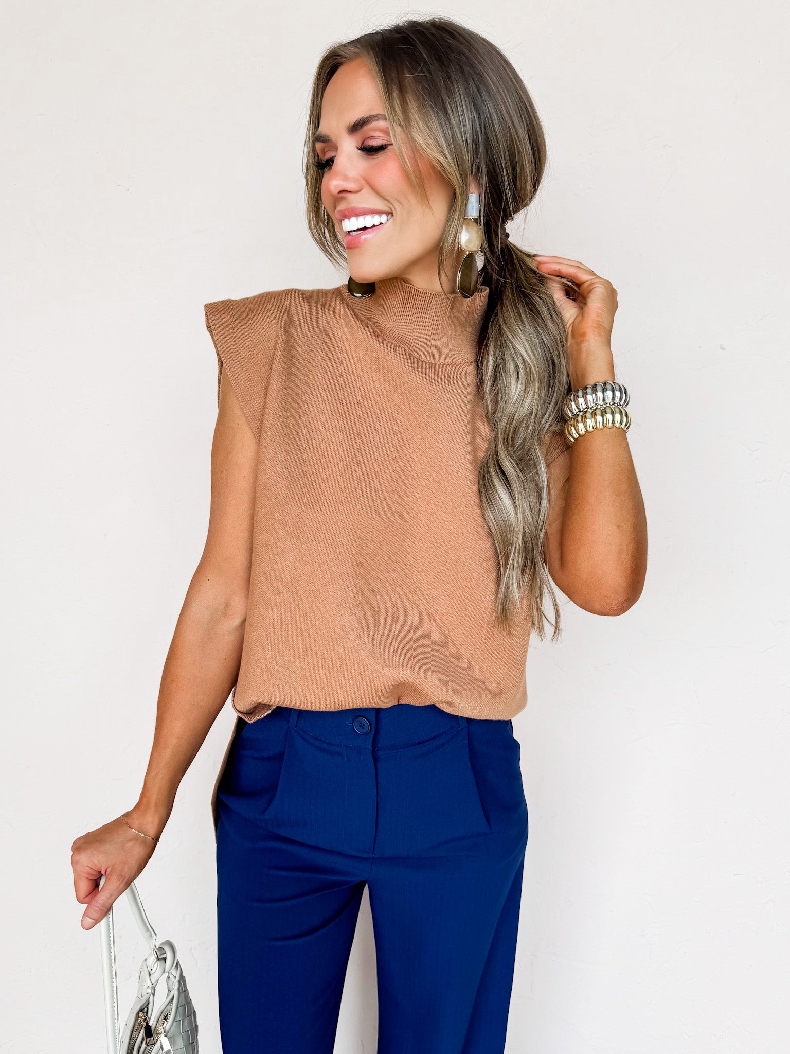 Already On It High Low Sweater-Camel