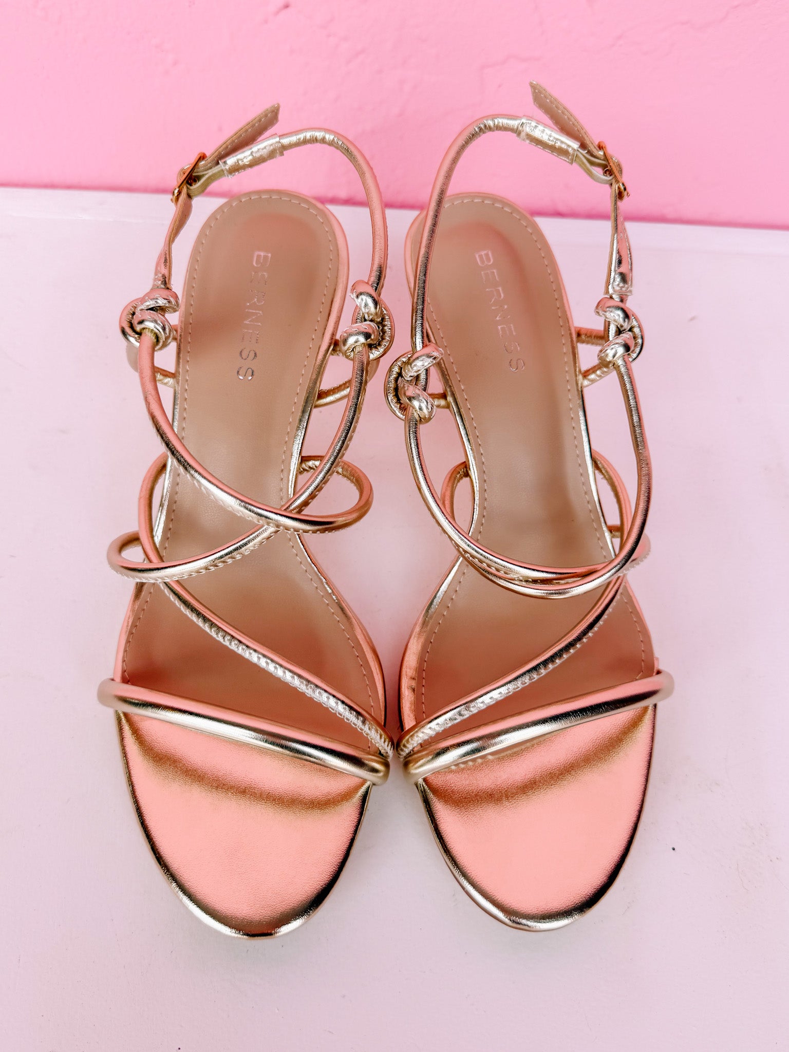 Andrea Strappy Heel-Gold