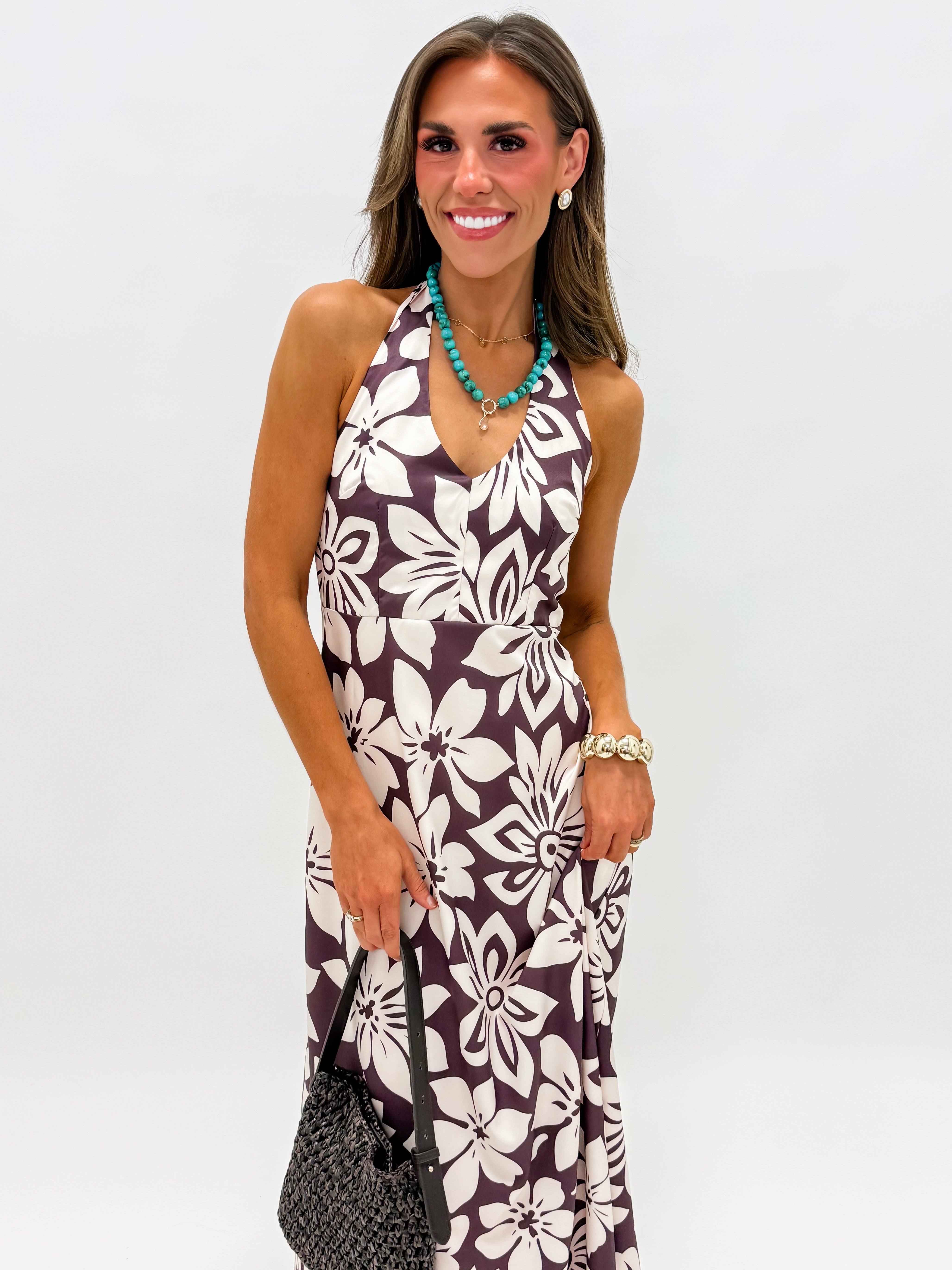 Angelica Floral Print Maxi Dress