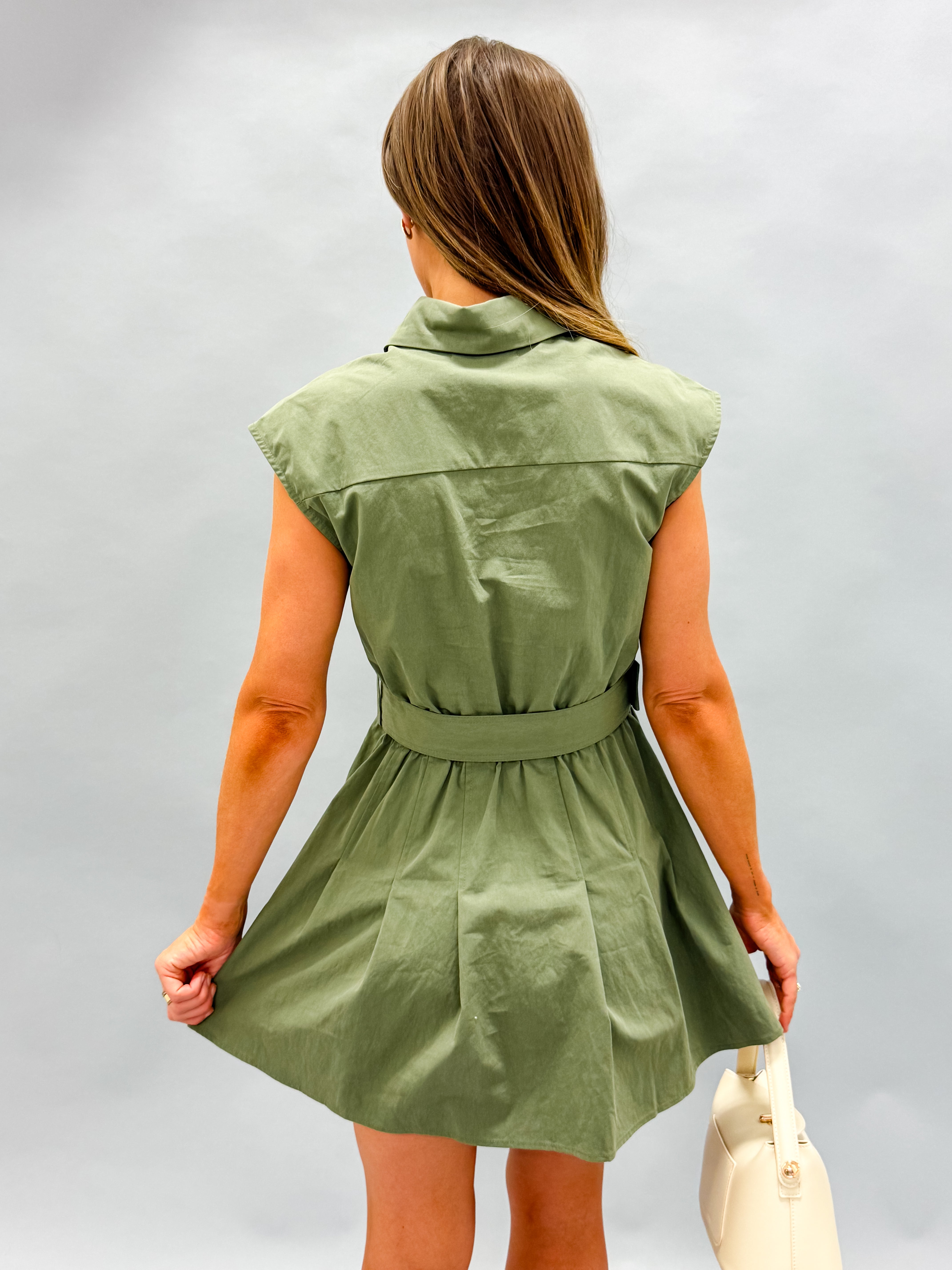 Anita Sleeveless Shirt Dress