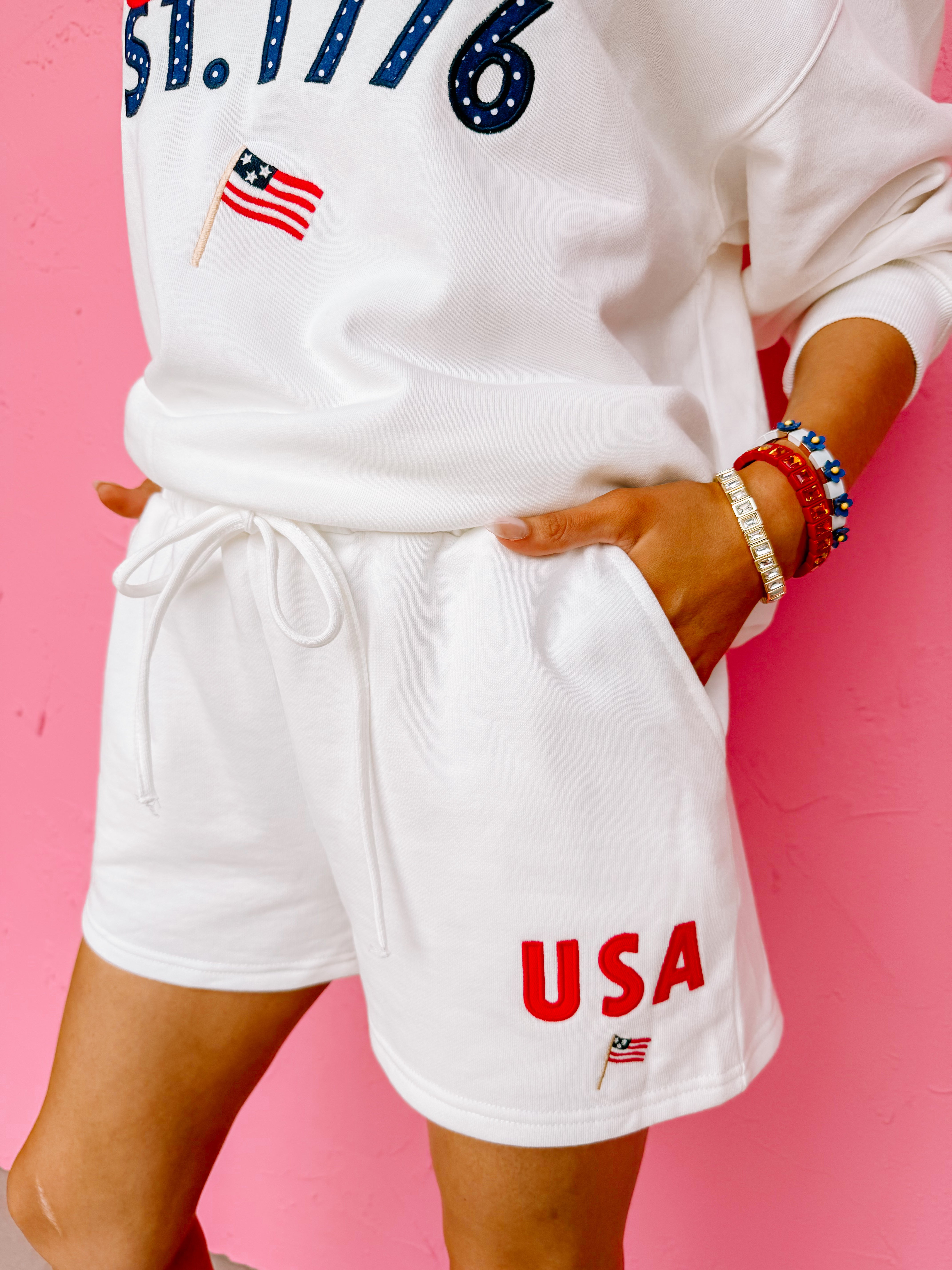 Annie Usa Graphic Shorts