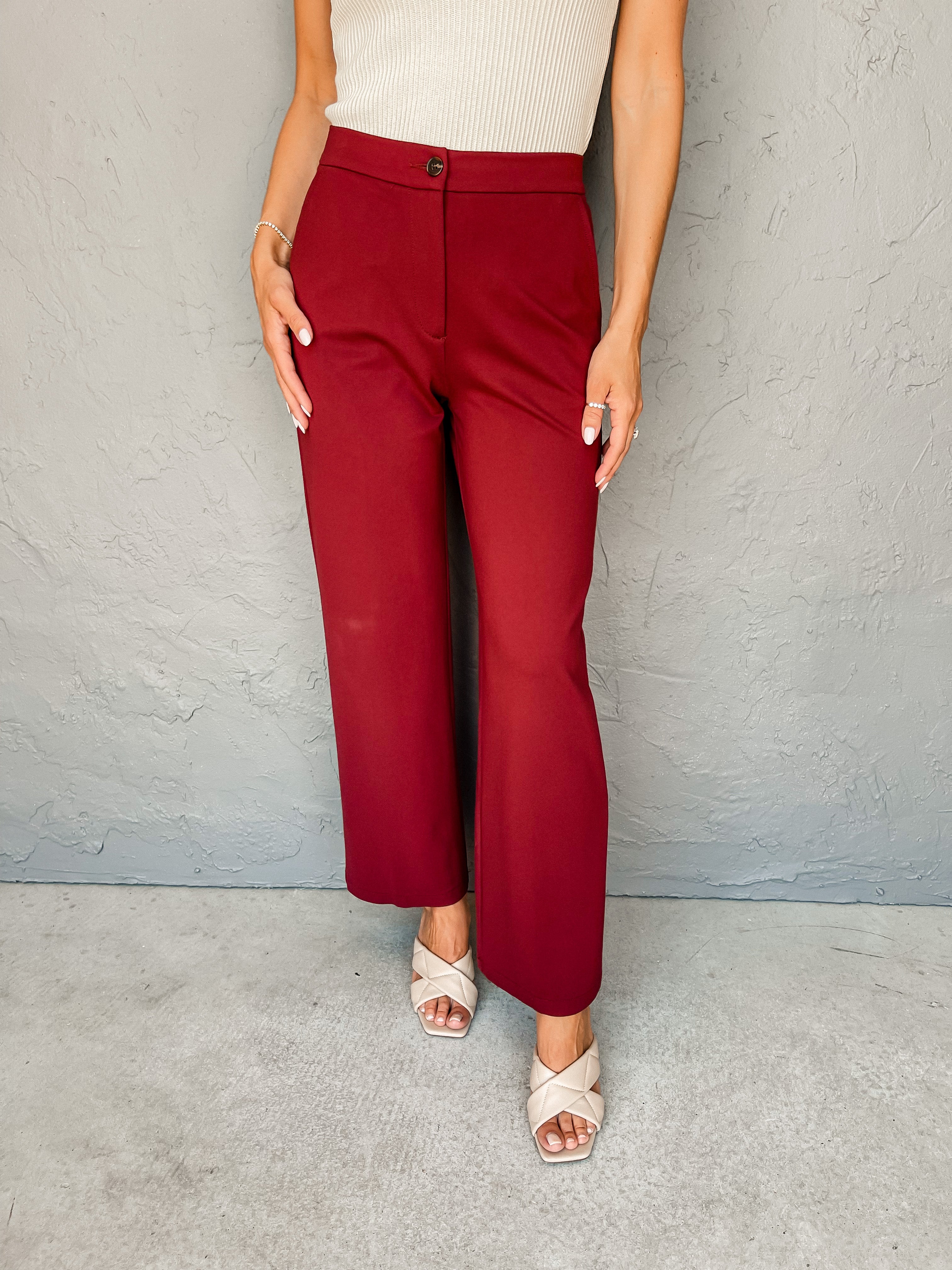 Petite Vanilla Ice High Waisted Wide Leg Pants for Women Business