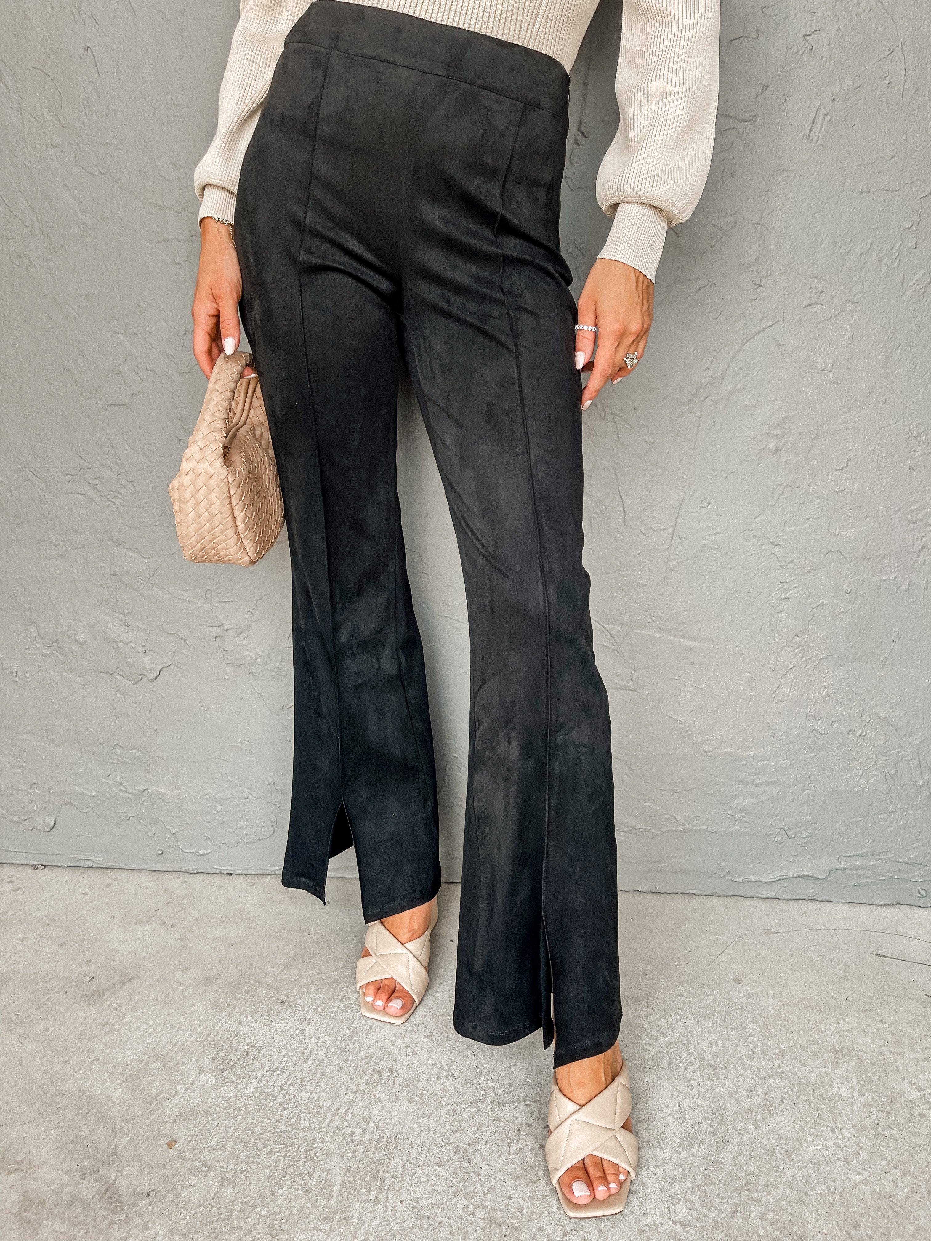 [Another Love] Fallon Flare Leg Suede Pants