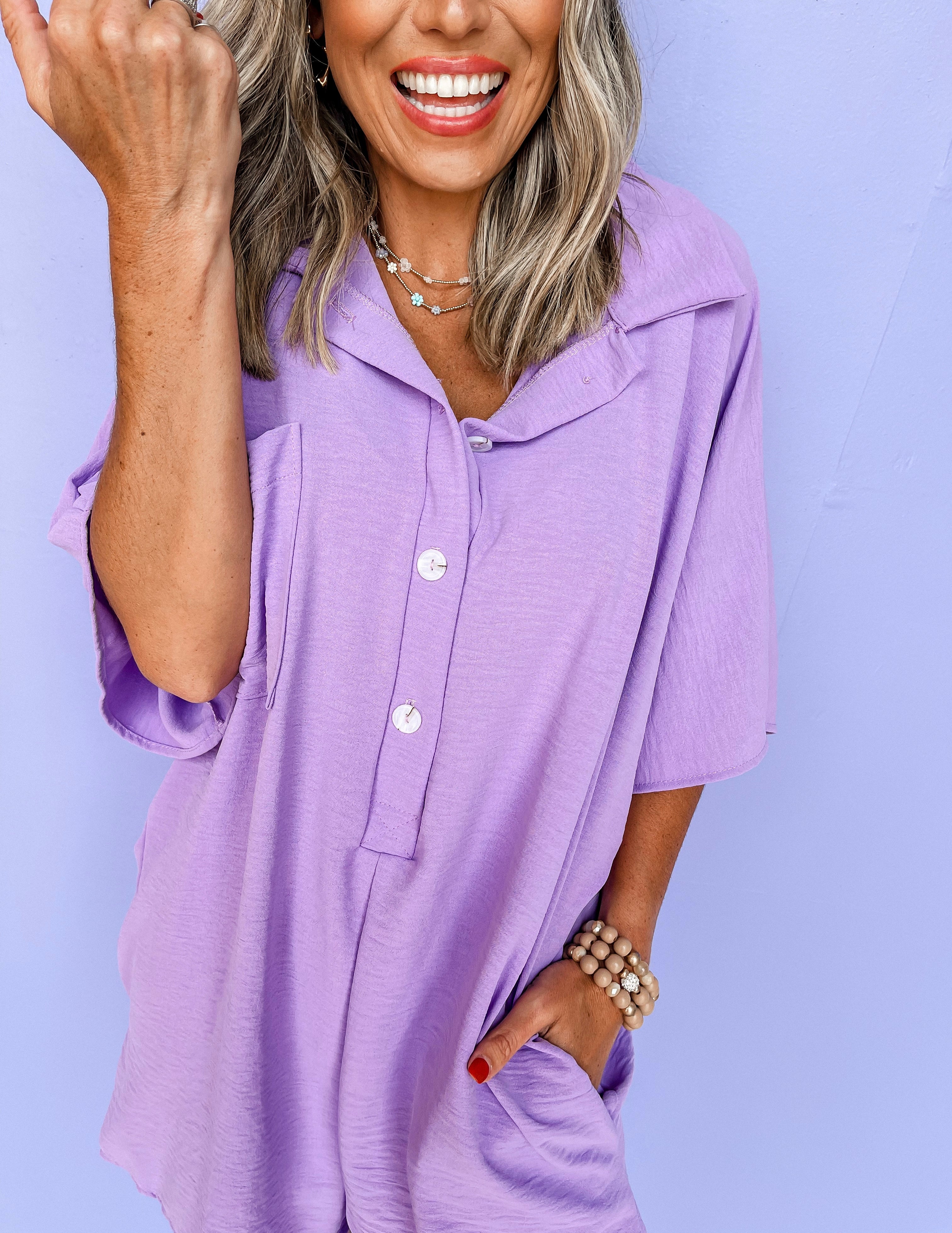 Anything For You Oversized Romper-Lavender