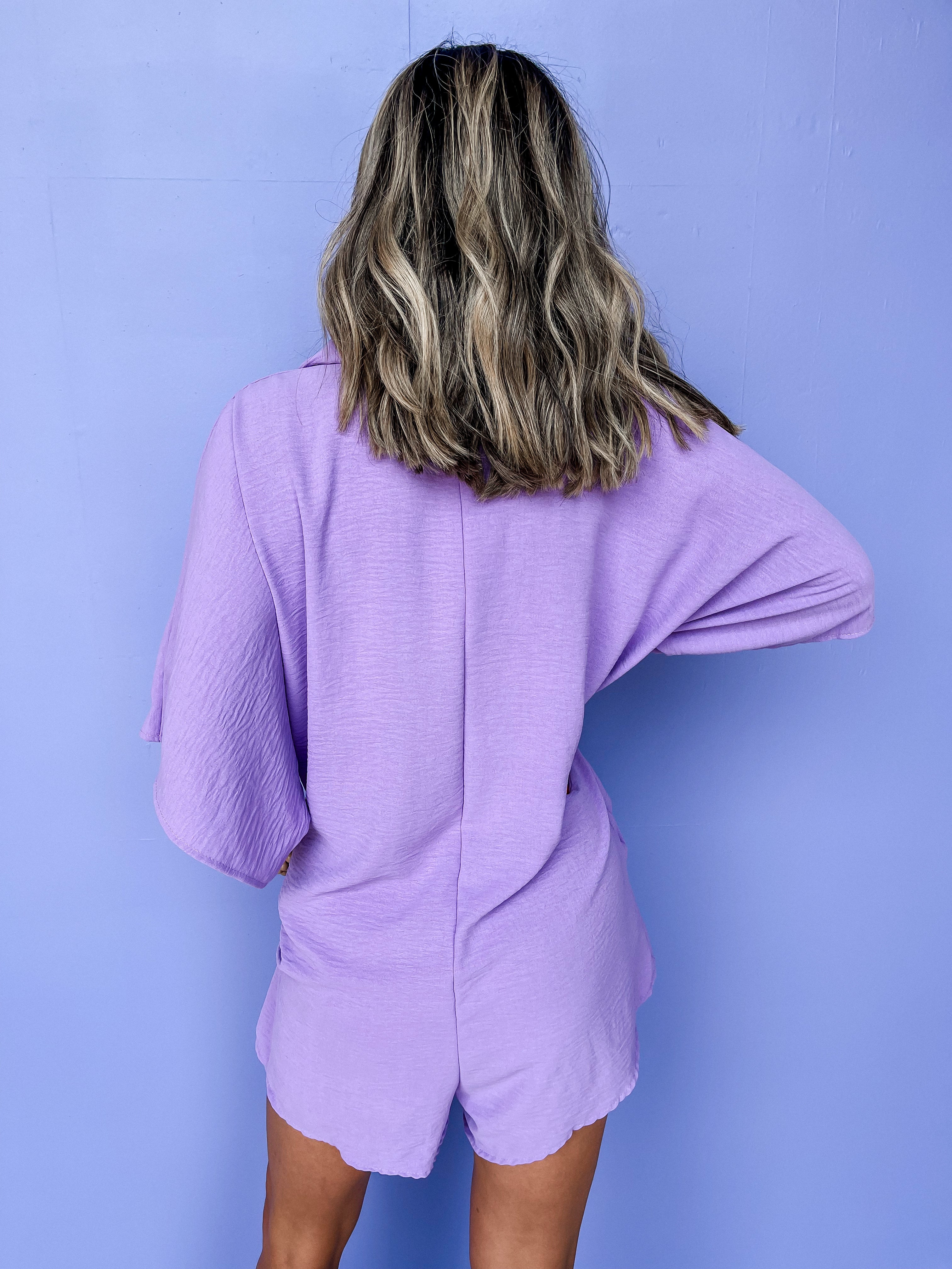 Anything For You Oversized Romper-Lavender