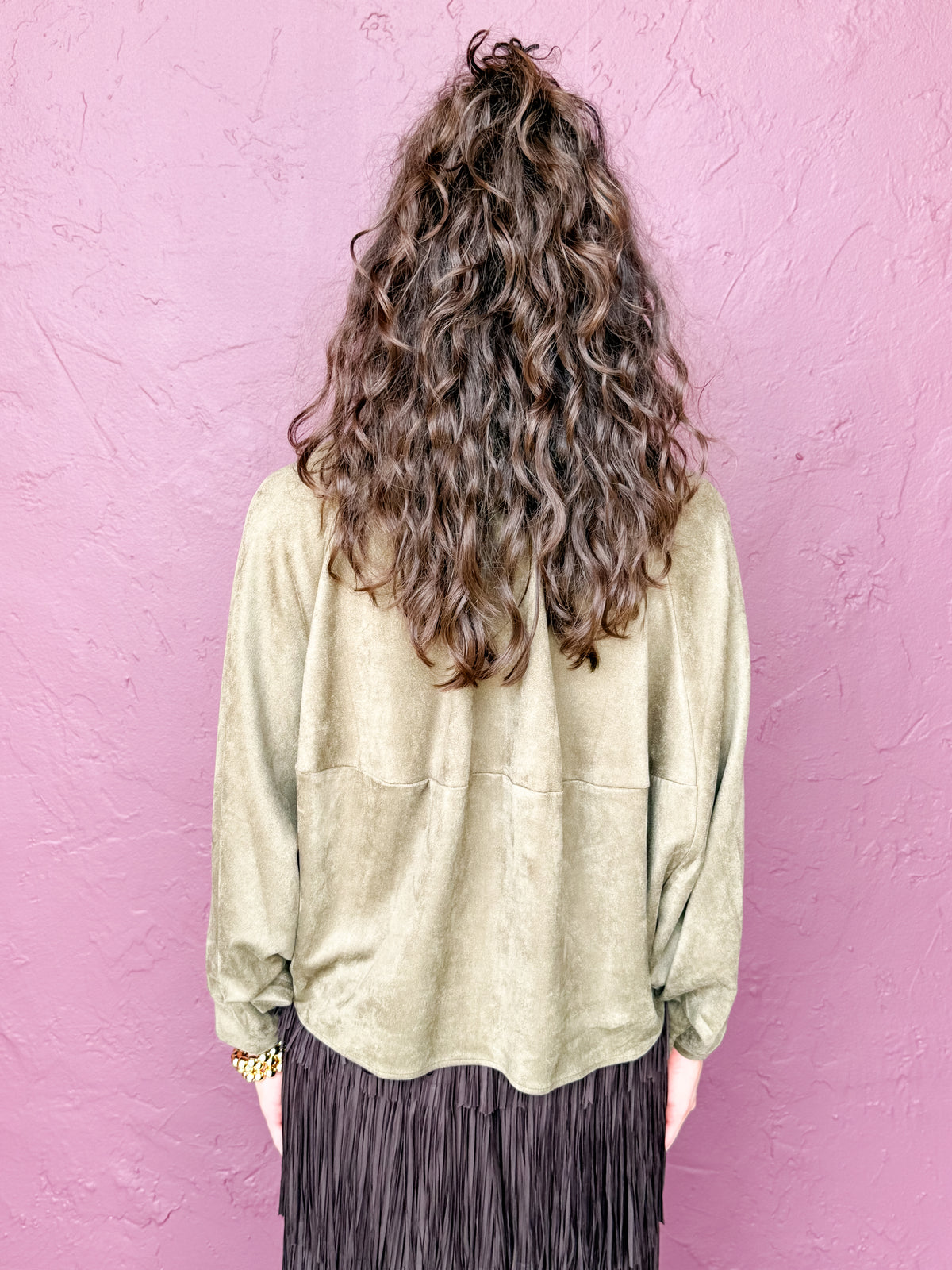 Arwen Suede Collar Sleeve Bomber Jacket