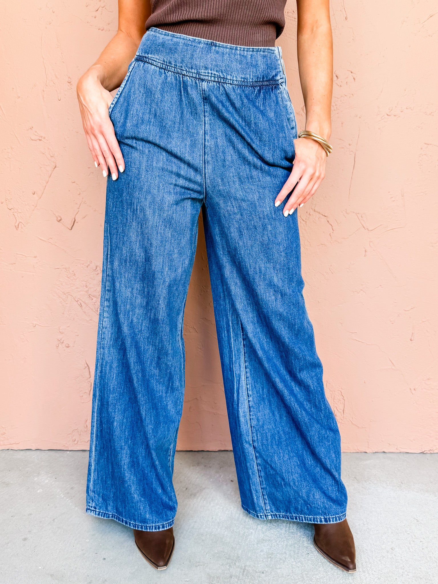 Atlanta High Rise Wide Leg Jeans
