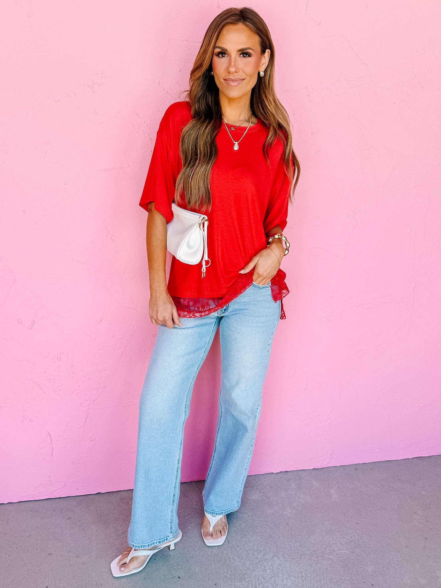 Aurielle Lace Trim Top