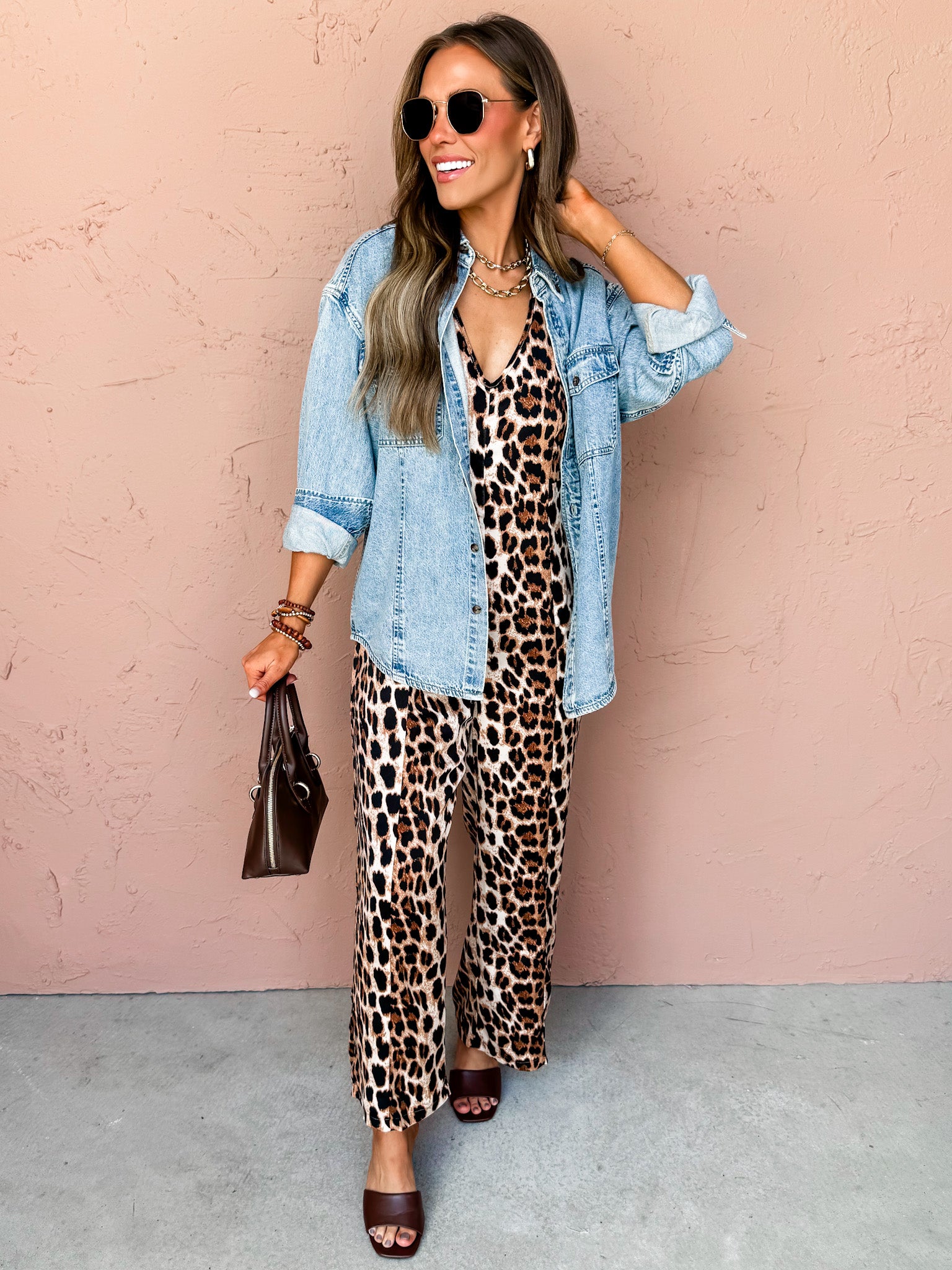 Autumn Skies Oversized Denim Top