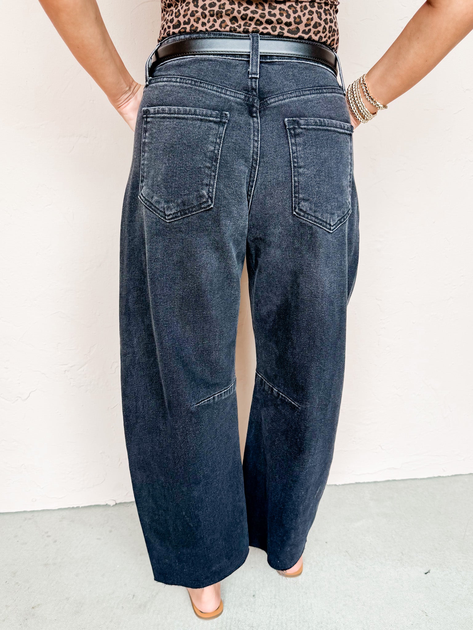 Baltimore Barrel Jeans-Washed Black