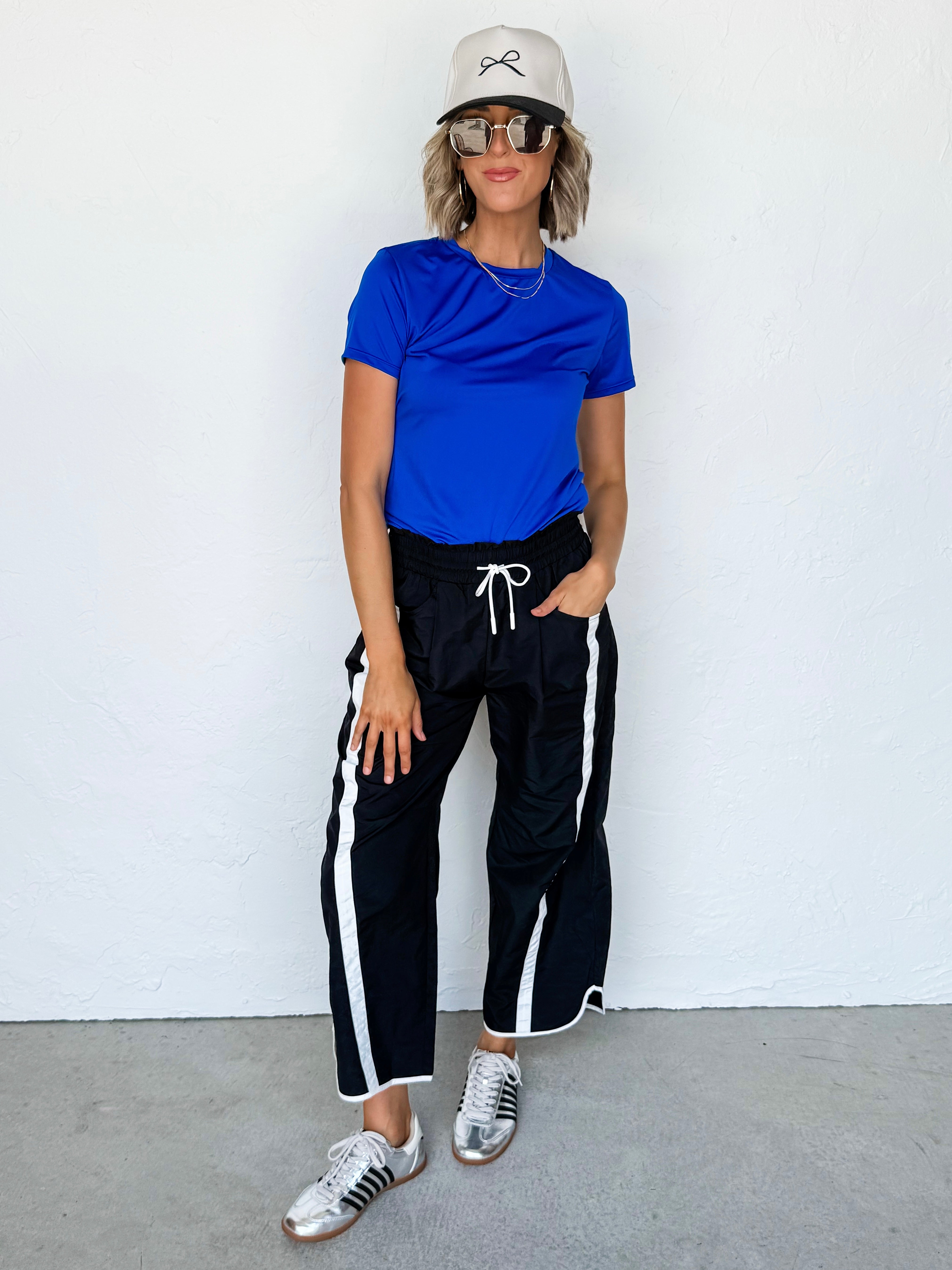 Bea Short Sleeve Top-Blue