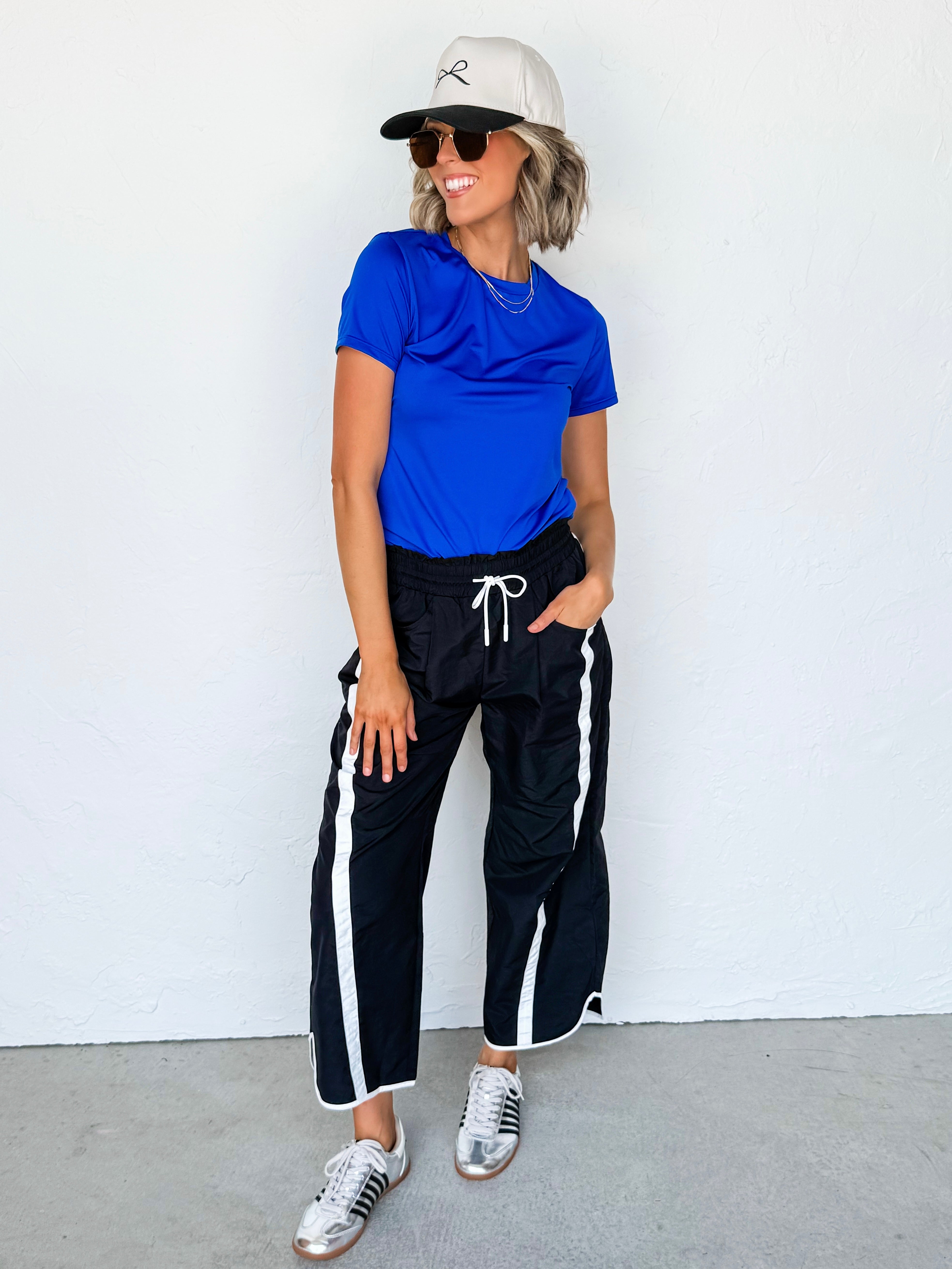 Bea Short Sleeve Top-Blue