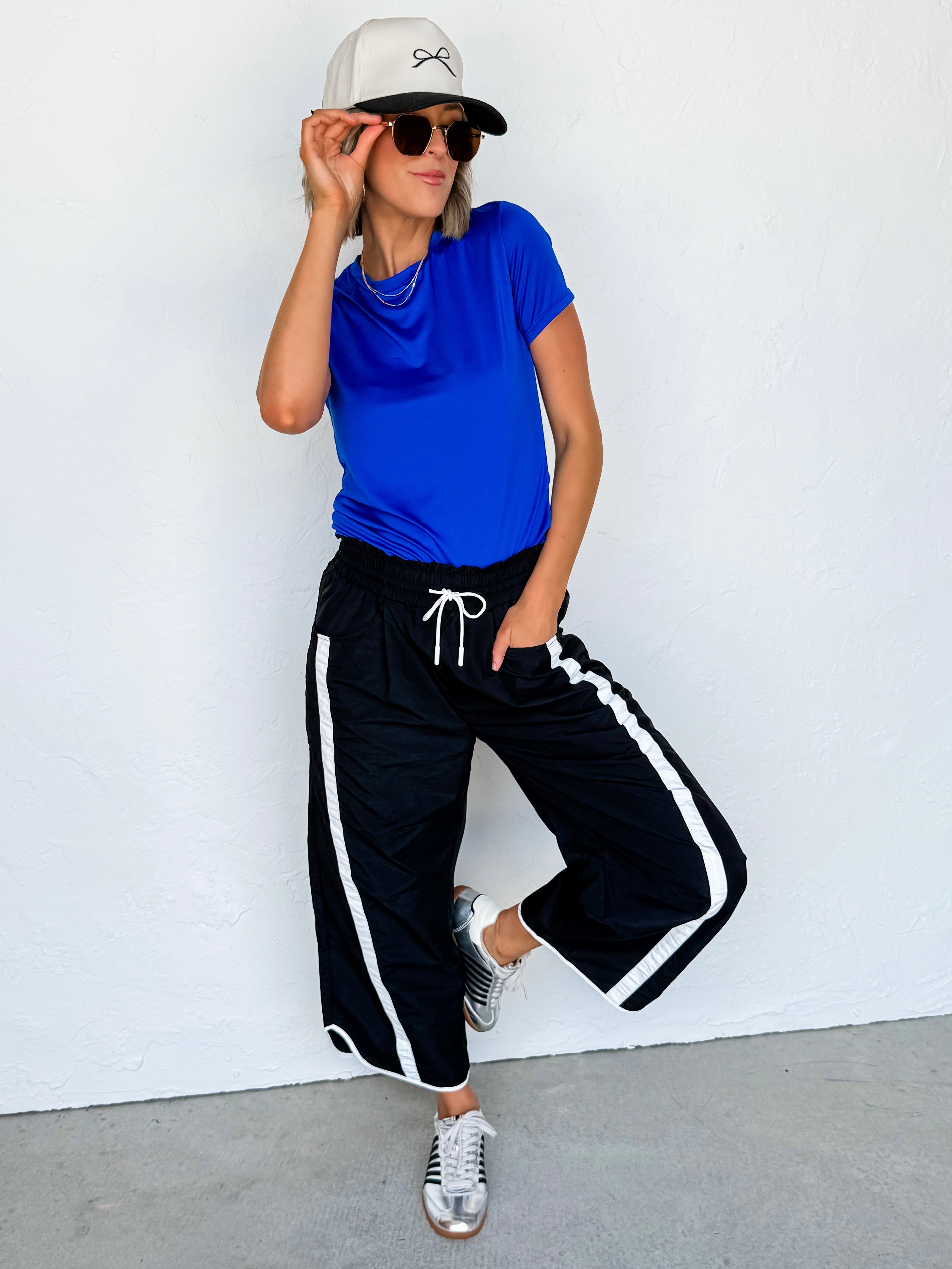 Bea Short Sleeve Top-Blue