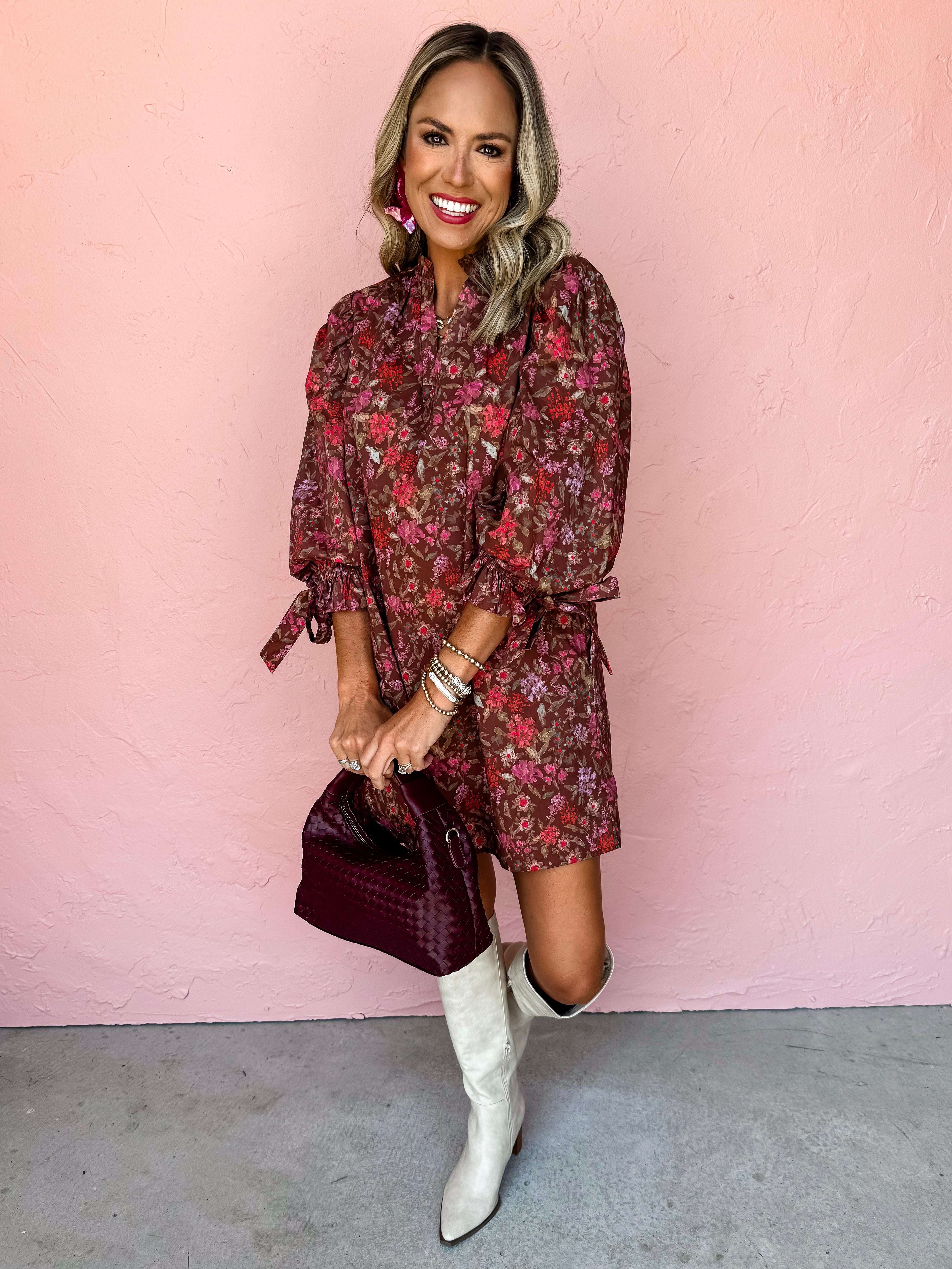 Beautiful Crazy Floral Mini Dress