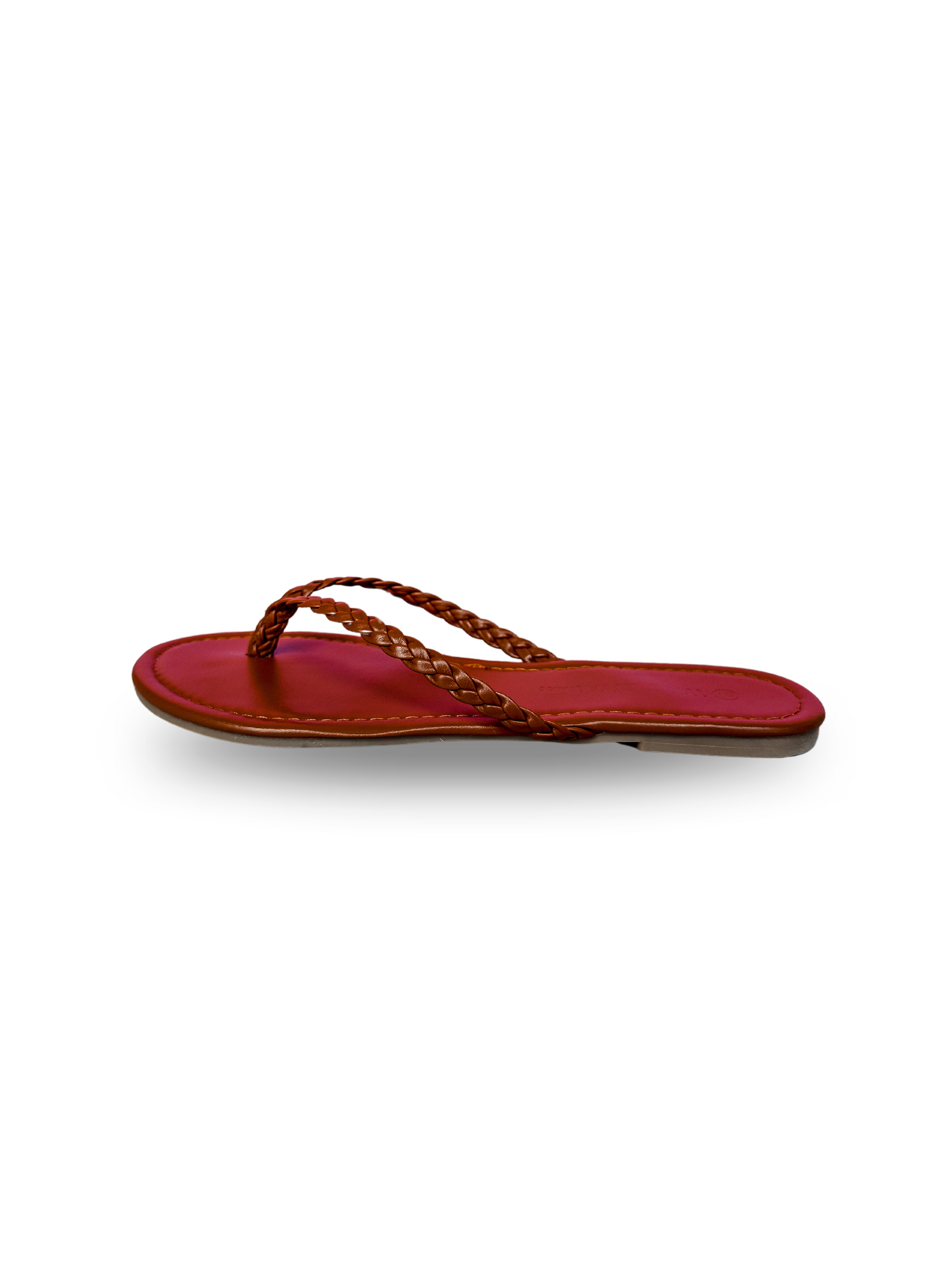 Bella Braided Flip-Flop Sandals-Brown