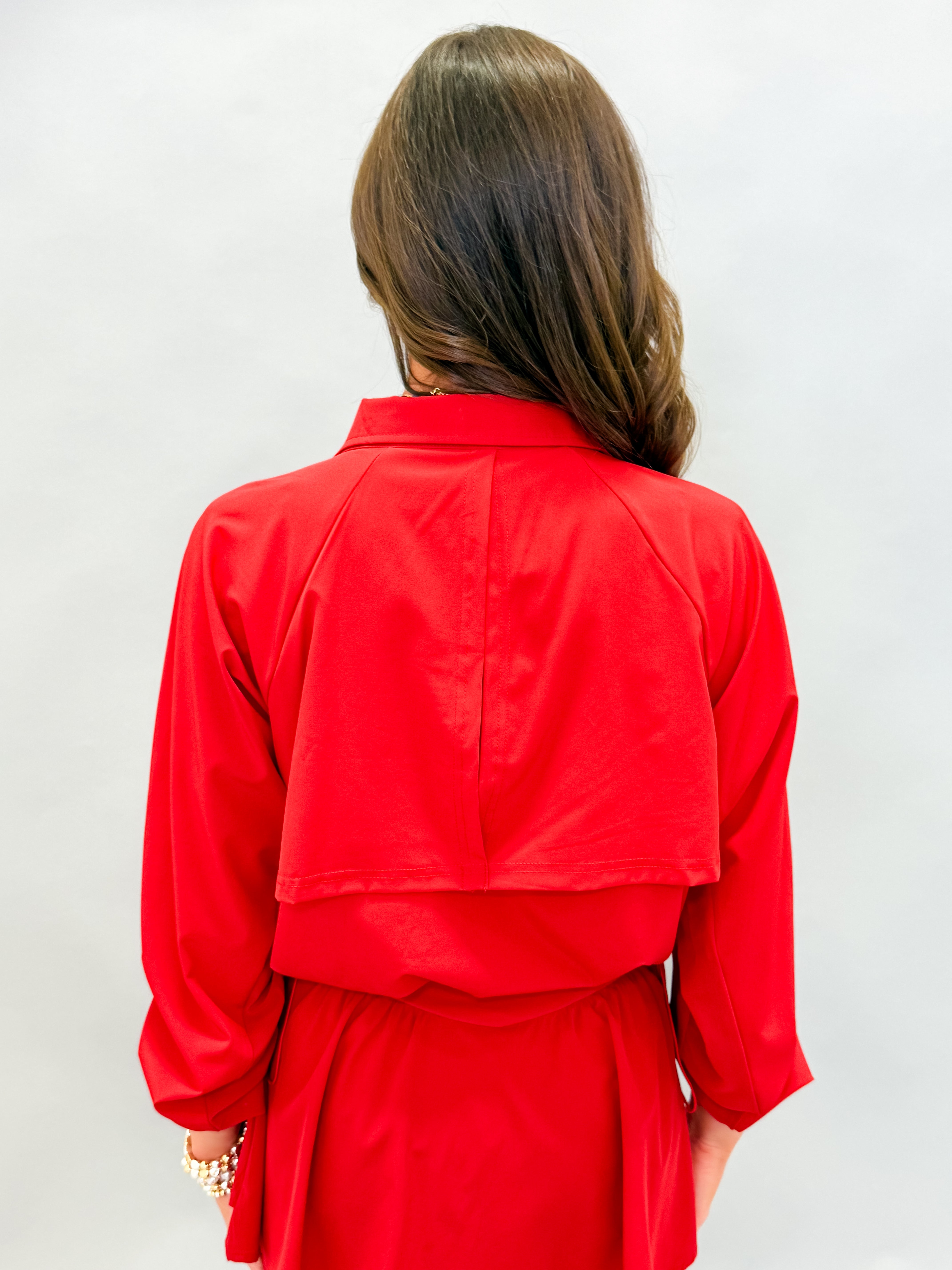Blaine Windbreaker Active Jacket-Cherry