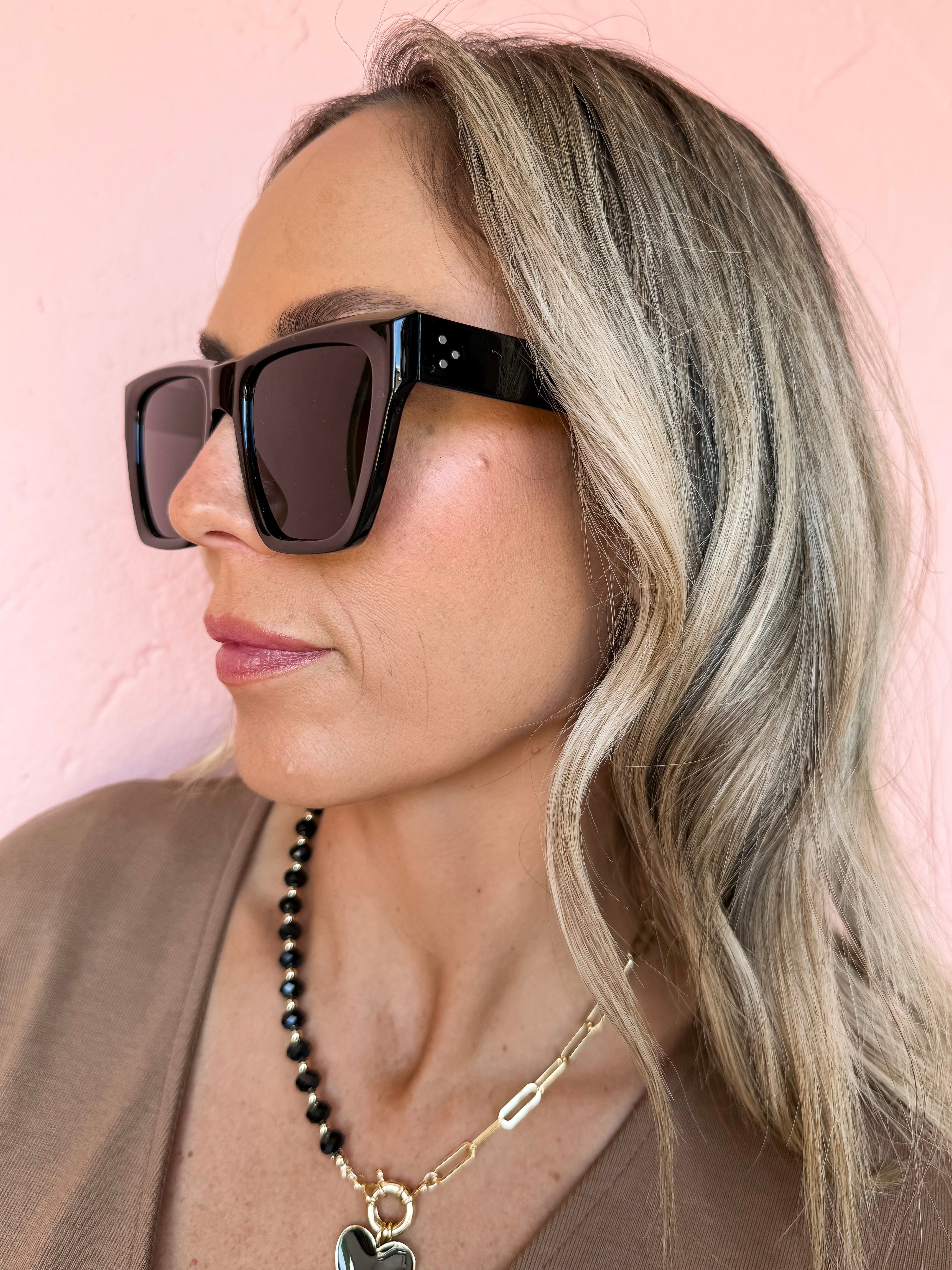 Blissful Beams Fashion Sunglasses-Black