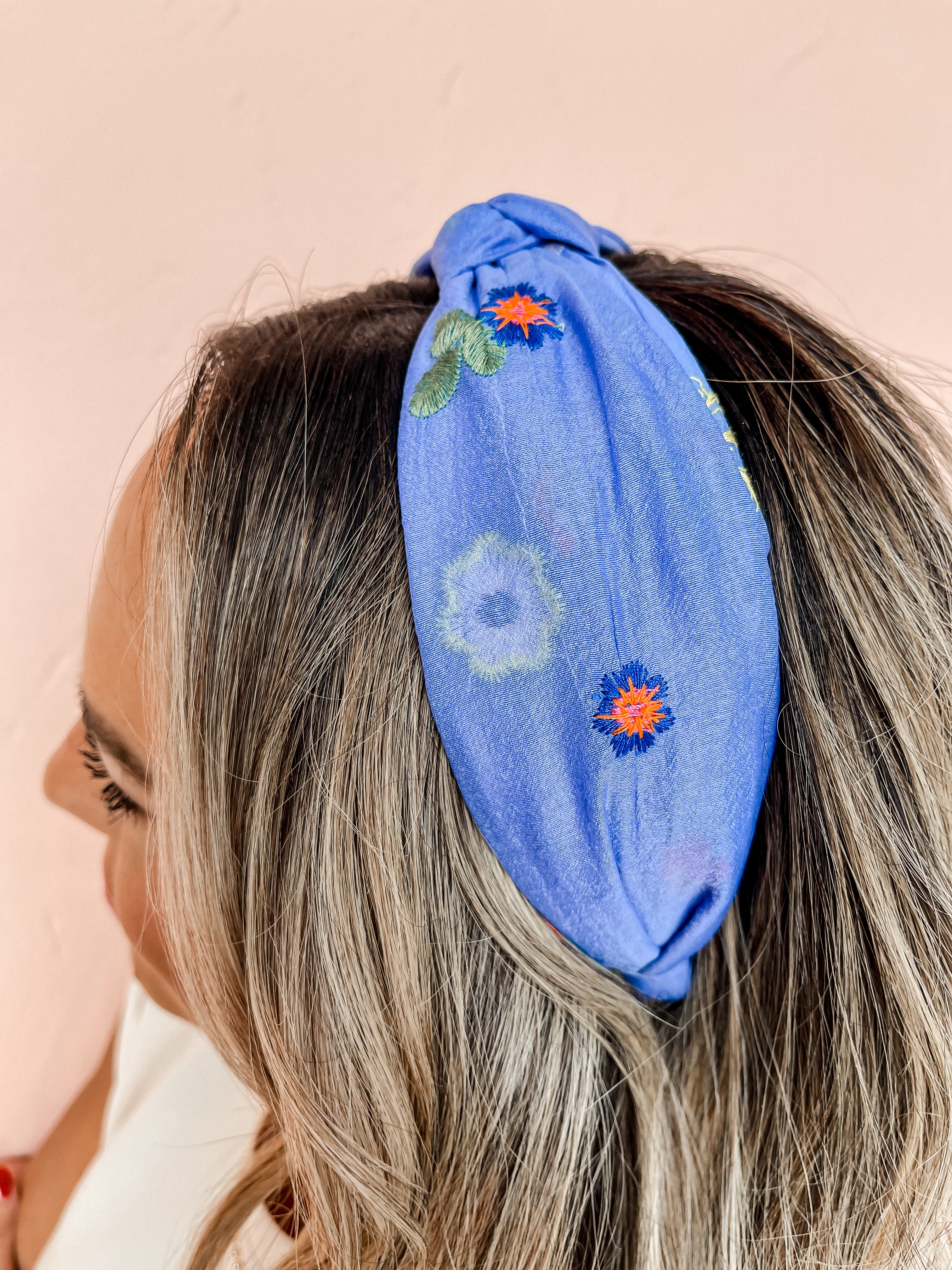 Bloom With A View Headband-Blue