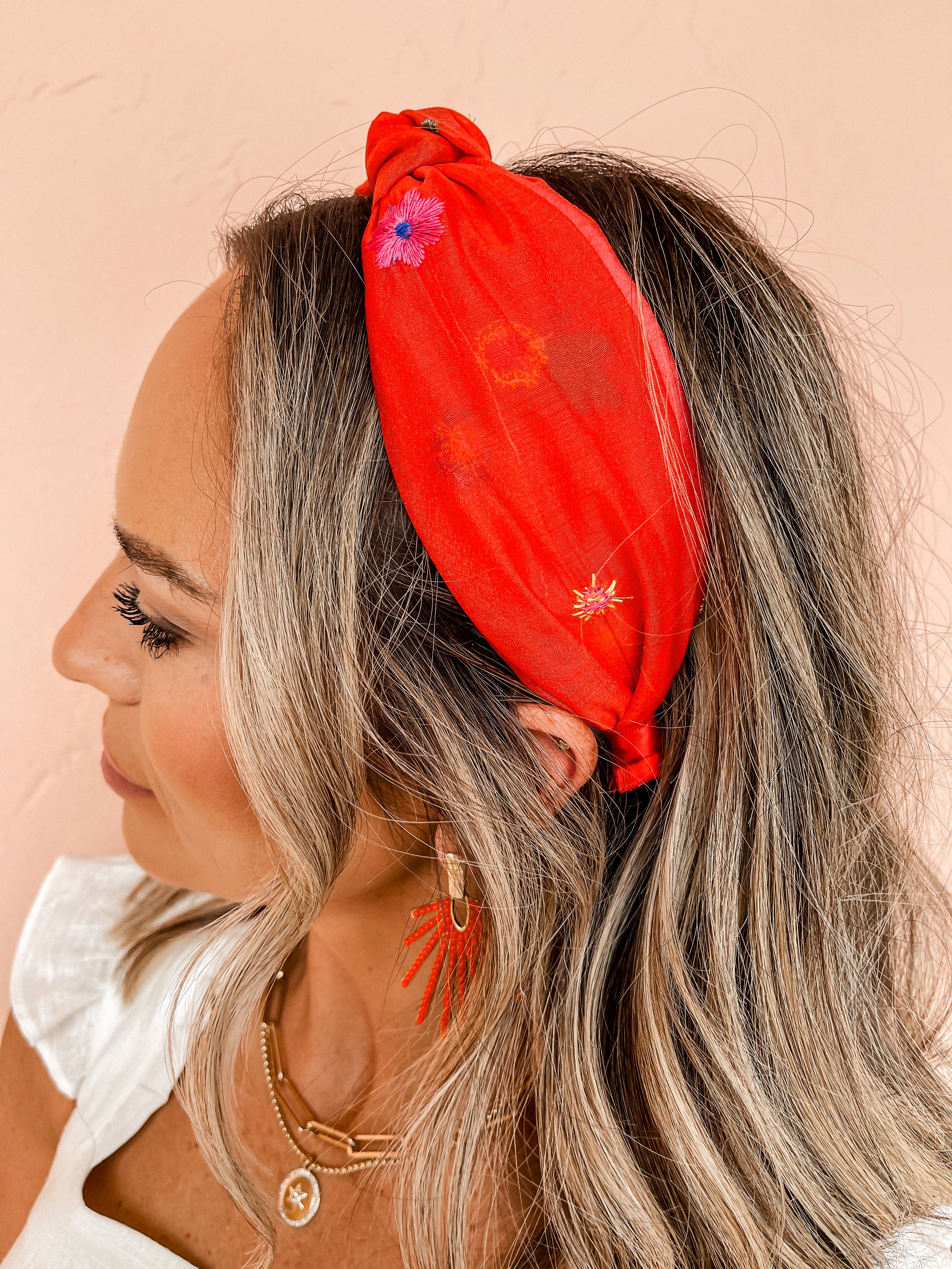 Bloom With A View Headband-Red