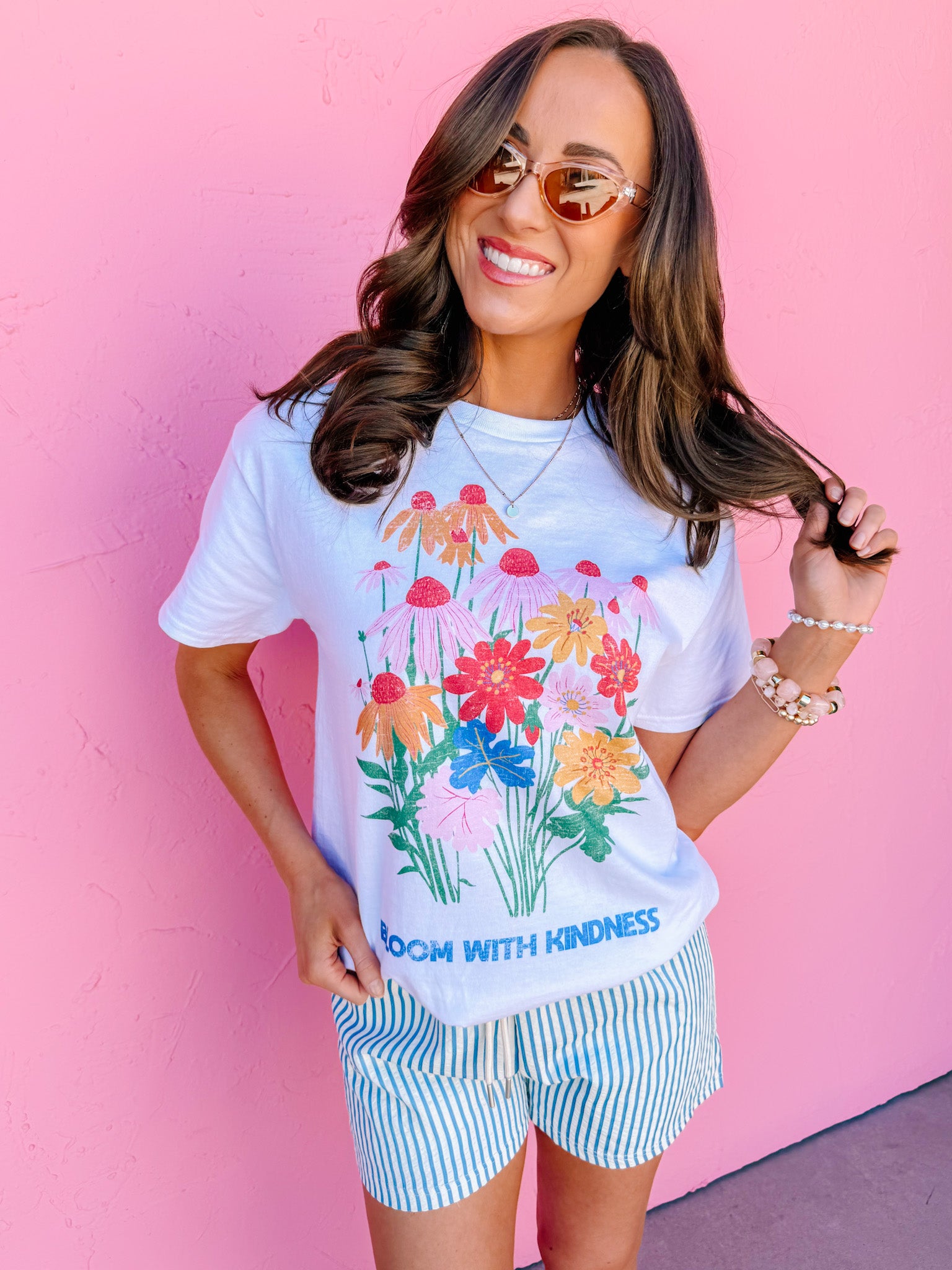Bloom With Kindness Oversized Graphic Tee