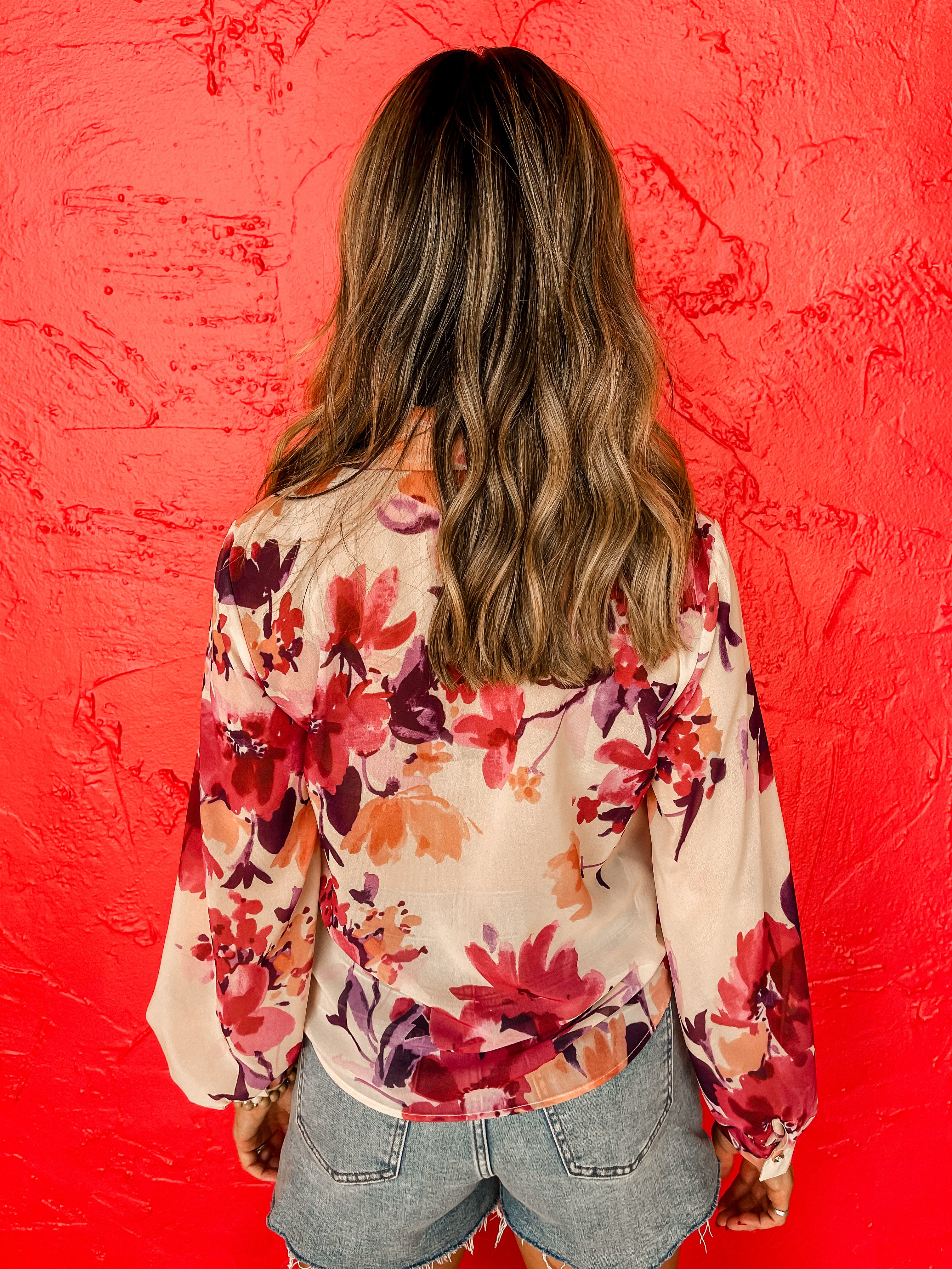 Blooming Hope Floral Button Front Top