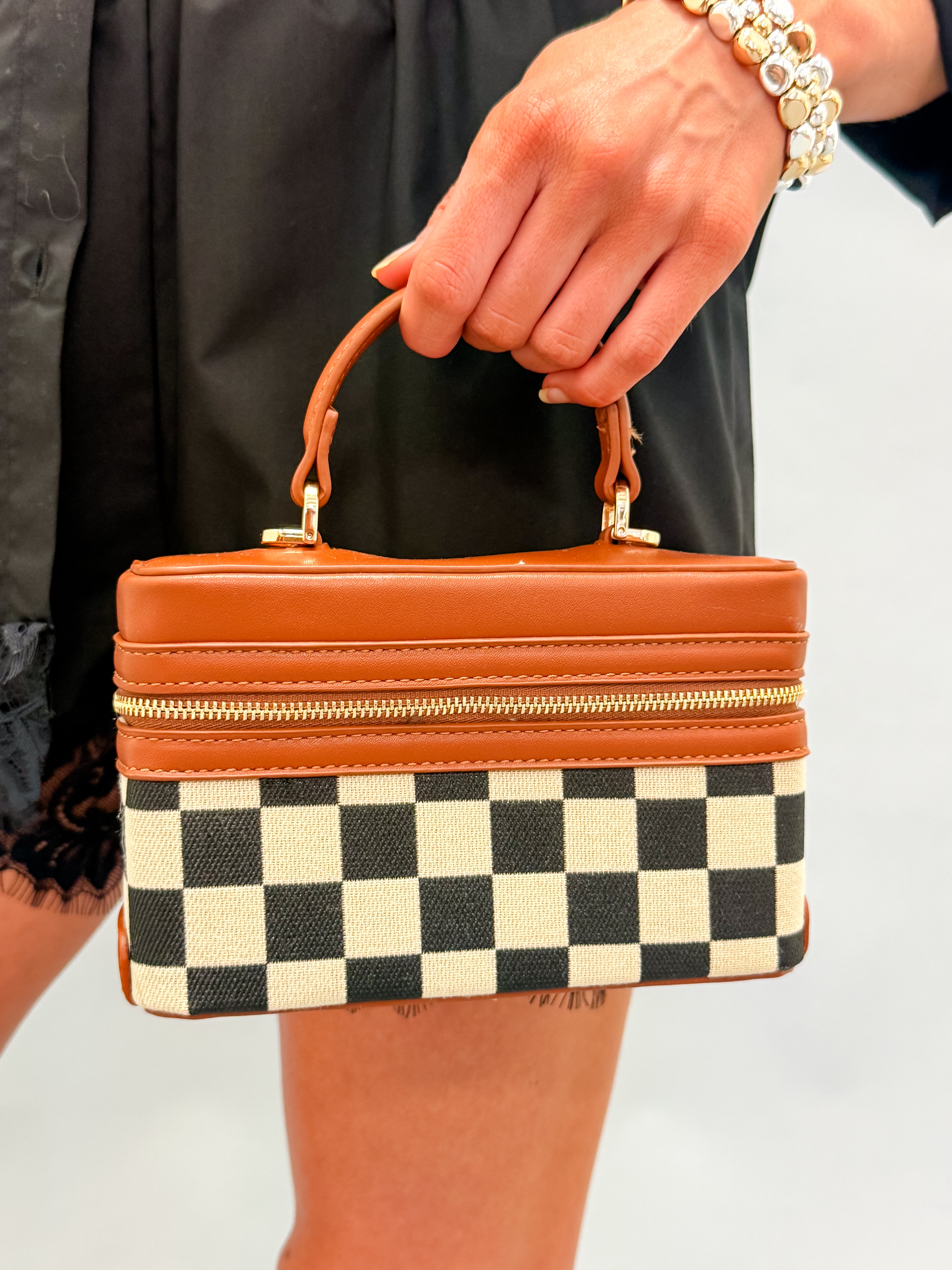 Blythe Checkered Crossbody Bag