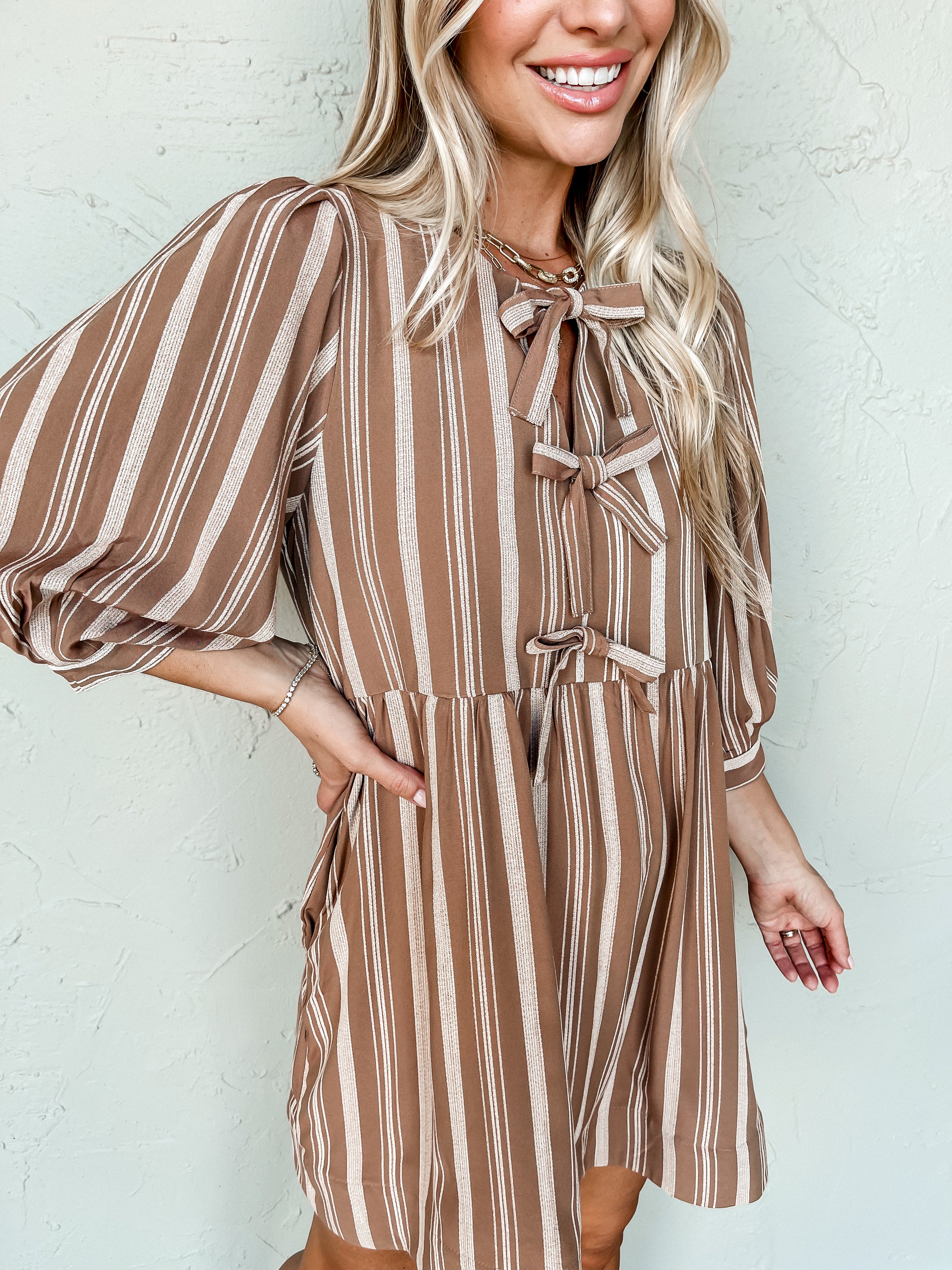 Bold Balance Striped Mini Dress