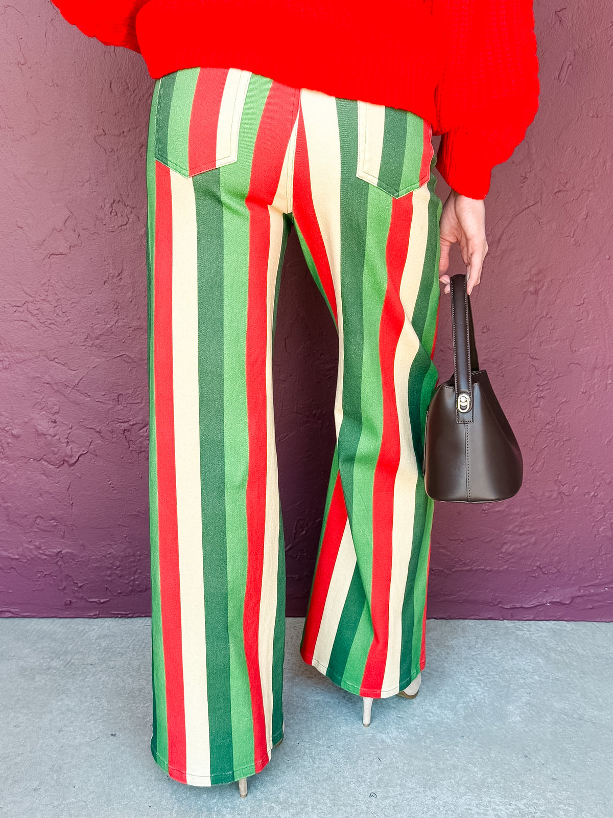 Brandy Multi Stripe Wide Leg Pants-Holiday