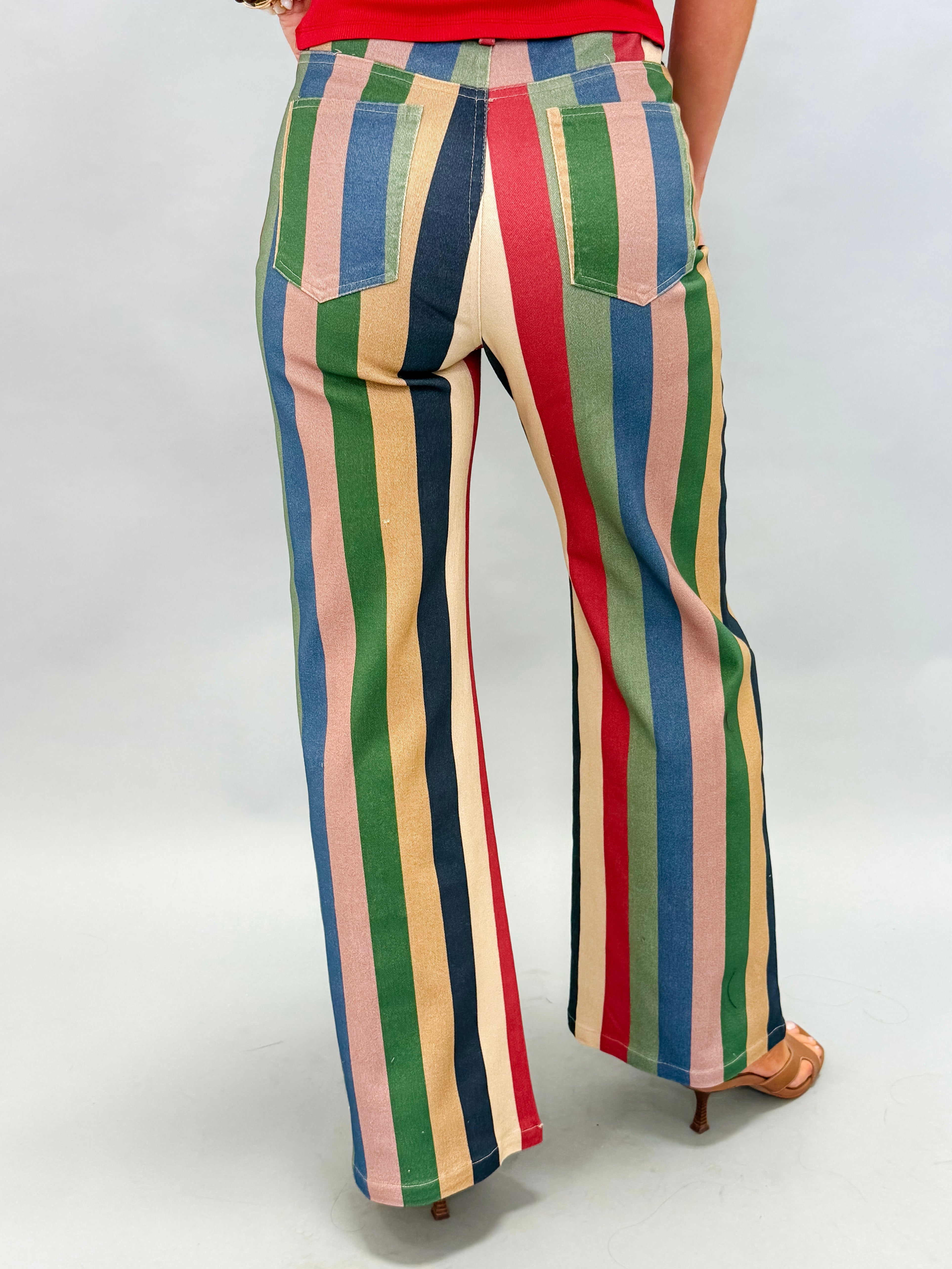 Brandy Multi Stripe Wide Leg Pants