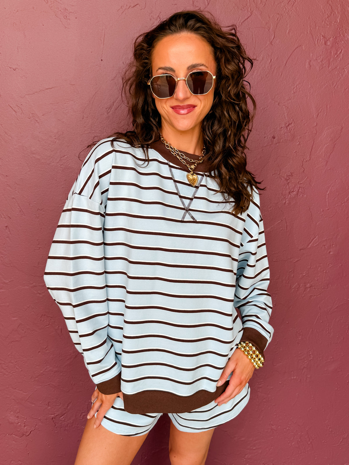 Bridget Striped Long Sleeve Top