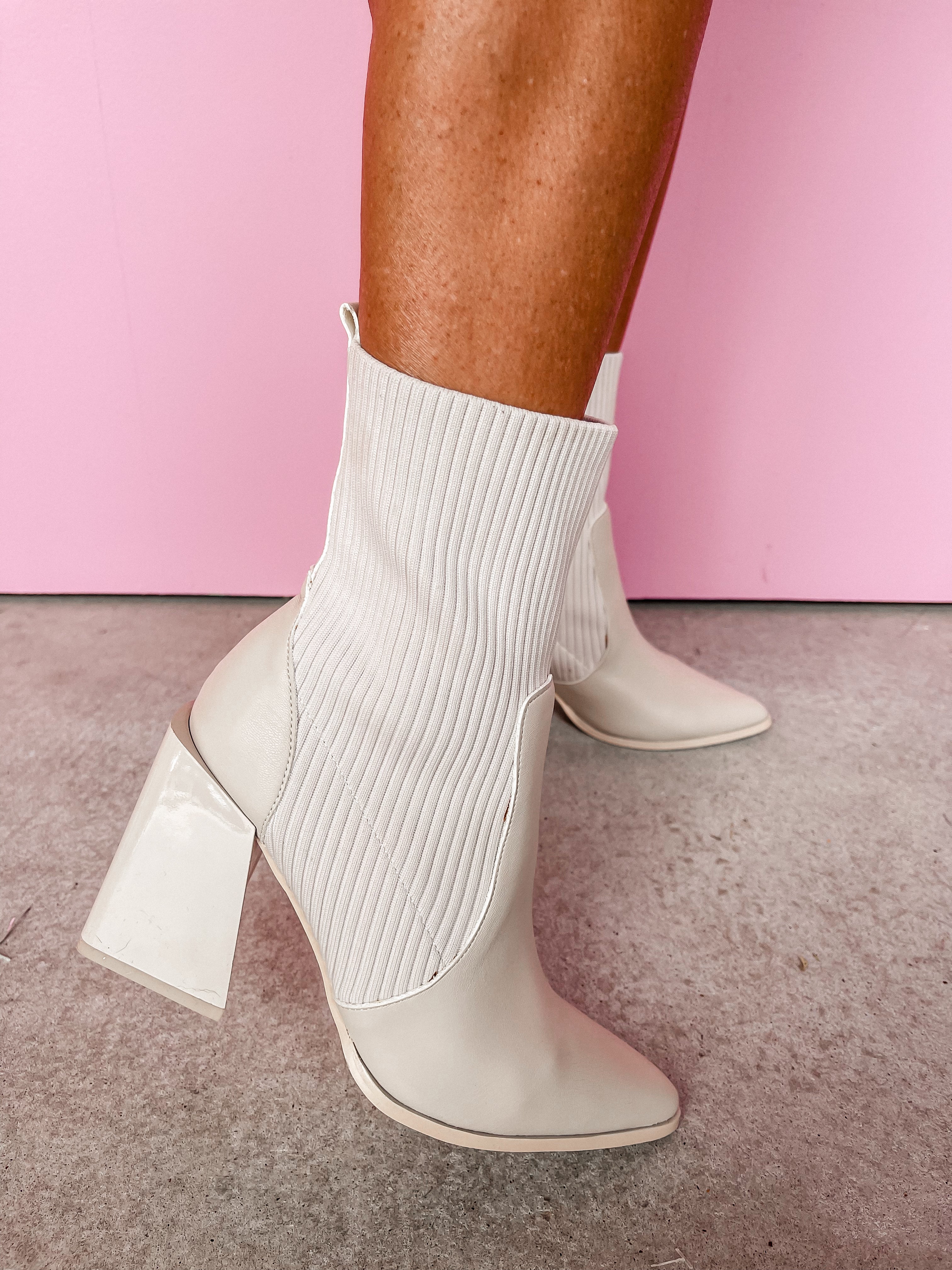 Brielle Ribbed Sock Booties
