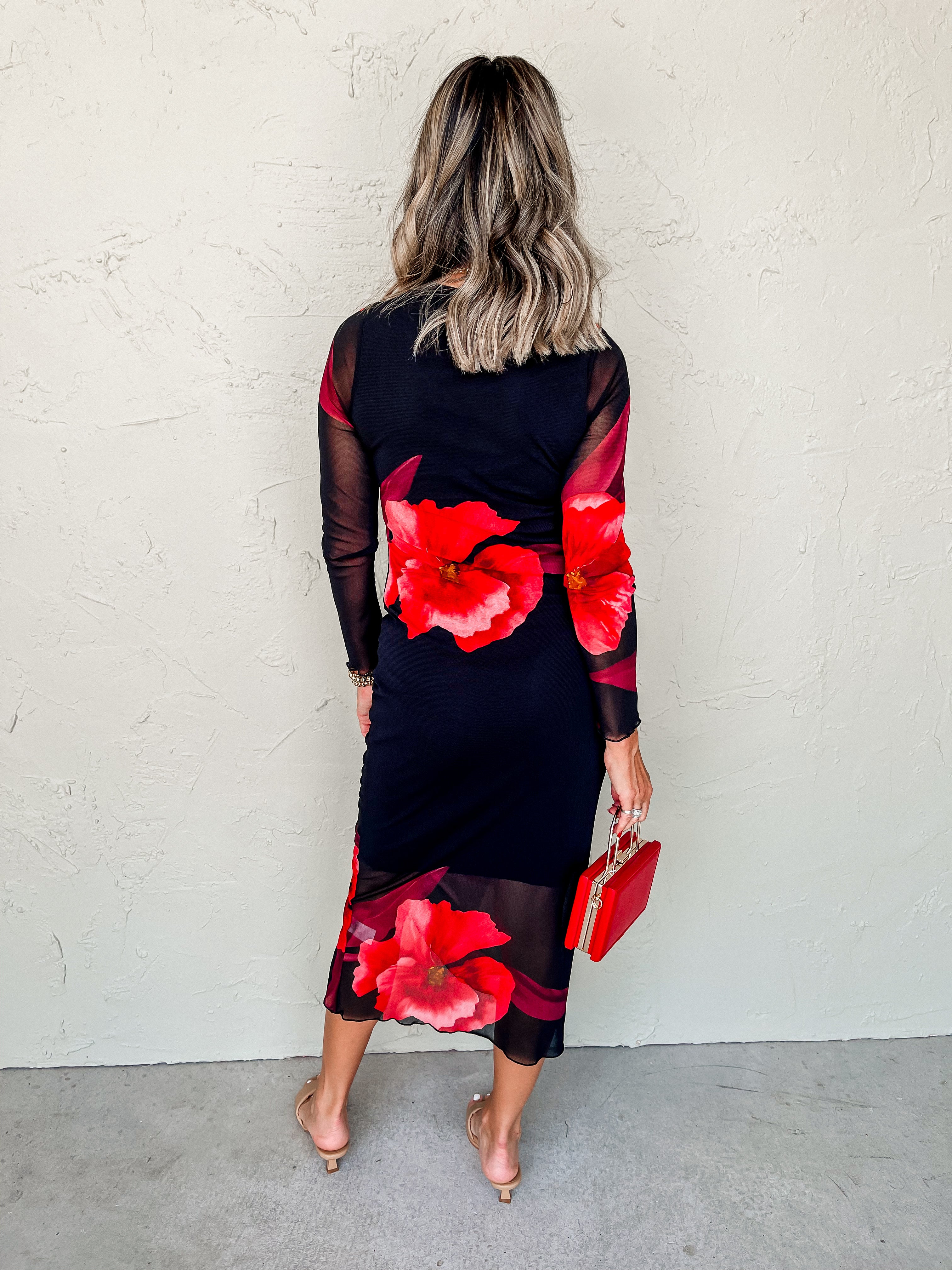 Brighten Your Day Floral Midi Dress