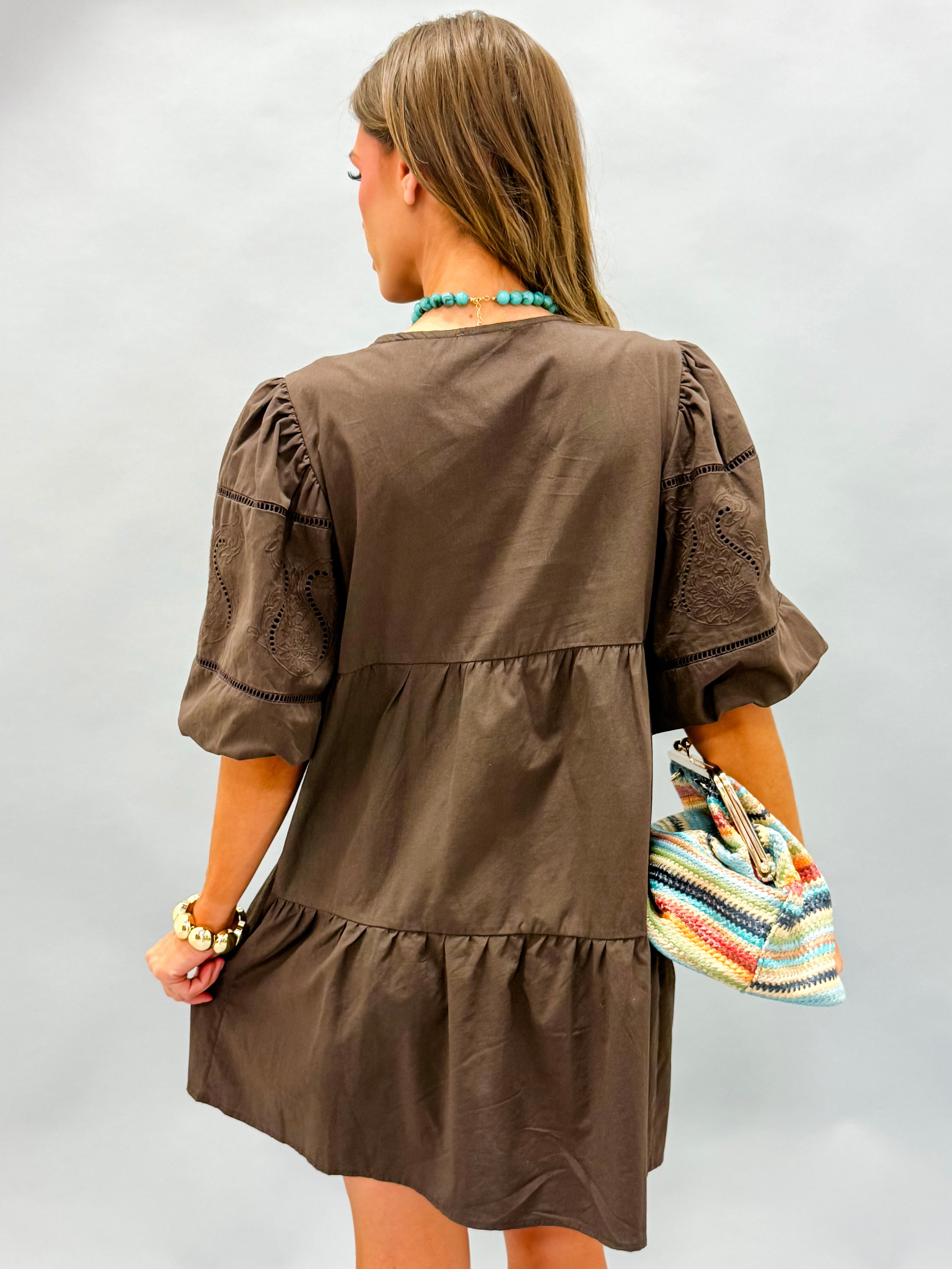 Briley Embroidered Mini Dress